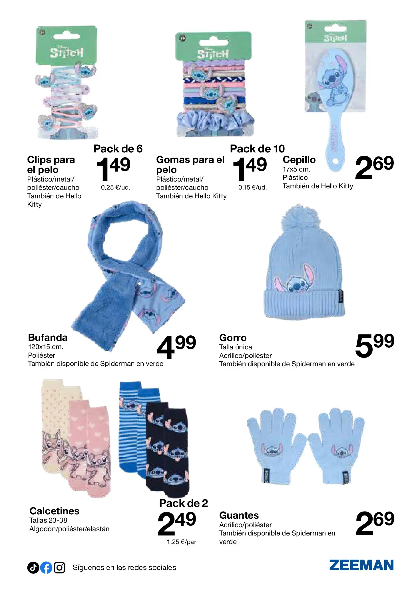 Ofertas - Folleto ZEEMAN 【Diciembre】 | Página: 7 | Productos: Cepillo, Bufanda, Guantes