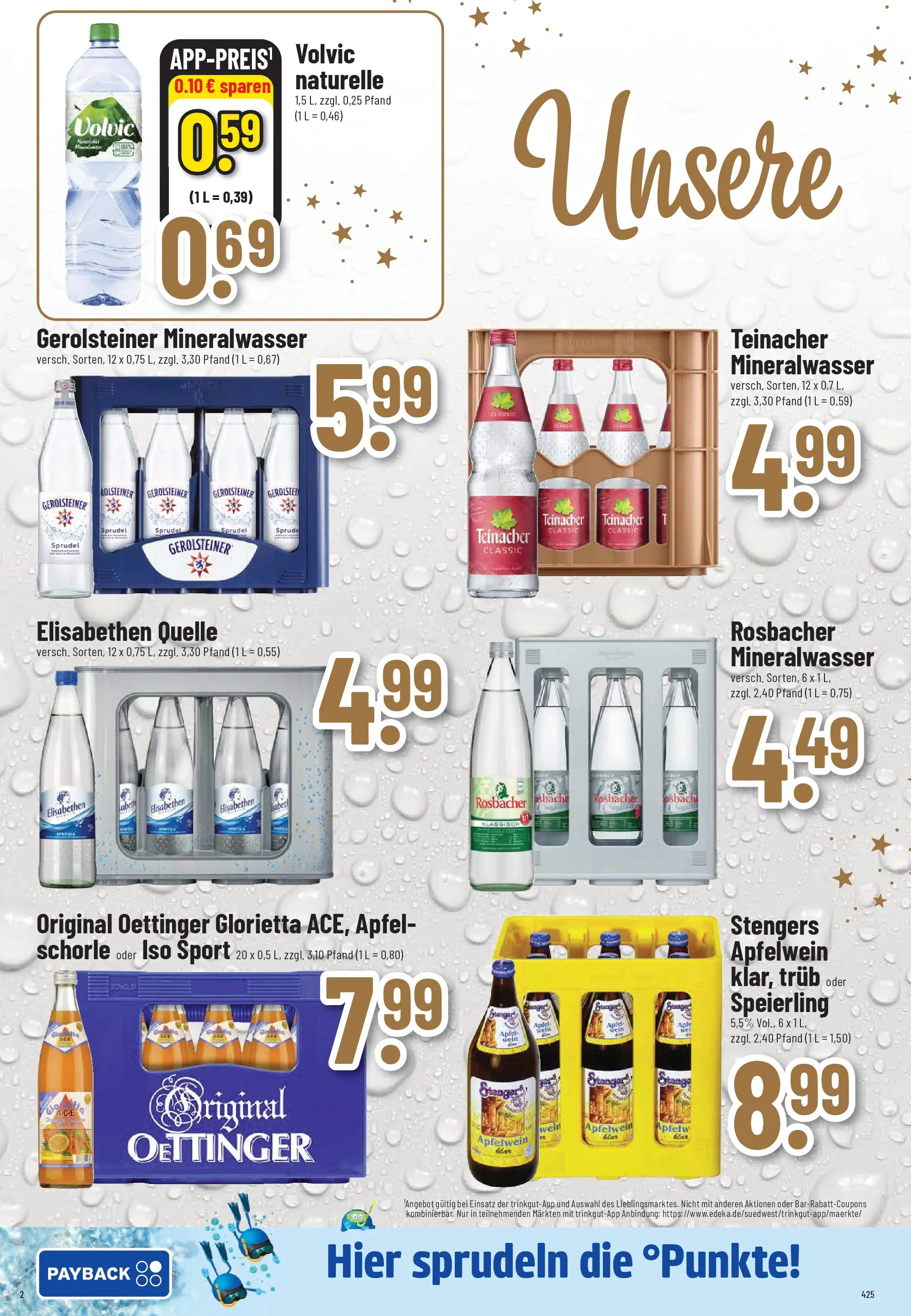 Trinkgut - trinkgut: Wochenangebote (ab 07.12.2025) » Angebote online | Seite: 2 | Produkte: Äpfel, Mineralwasser, Volvic, Gerolsteiner