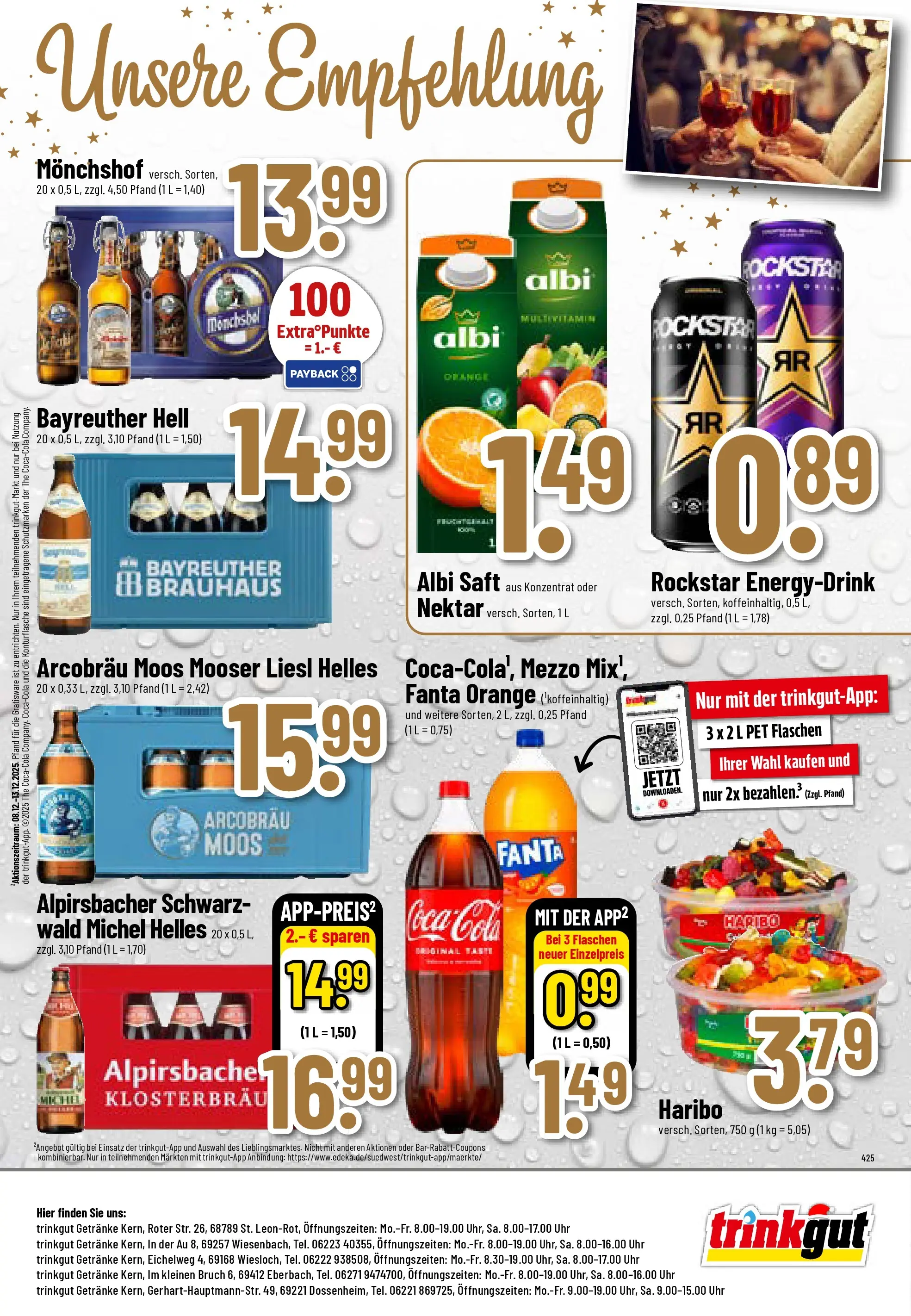Trinkgut - trinkgut: Wochenangebote (ab 07.12.2025) » Angebote online | Seite: 12 | Produkte: Coca cola, Haribo, Rockstar, Saft