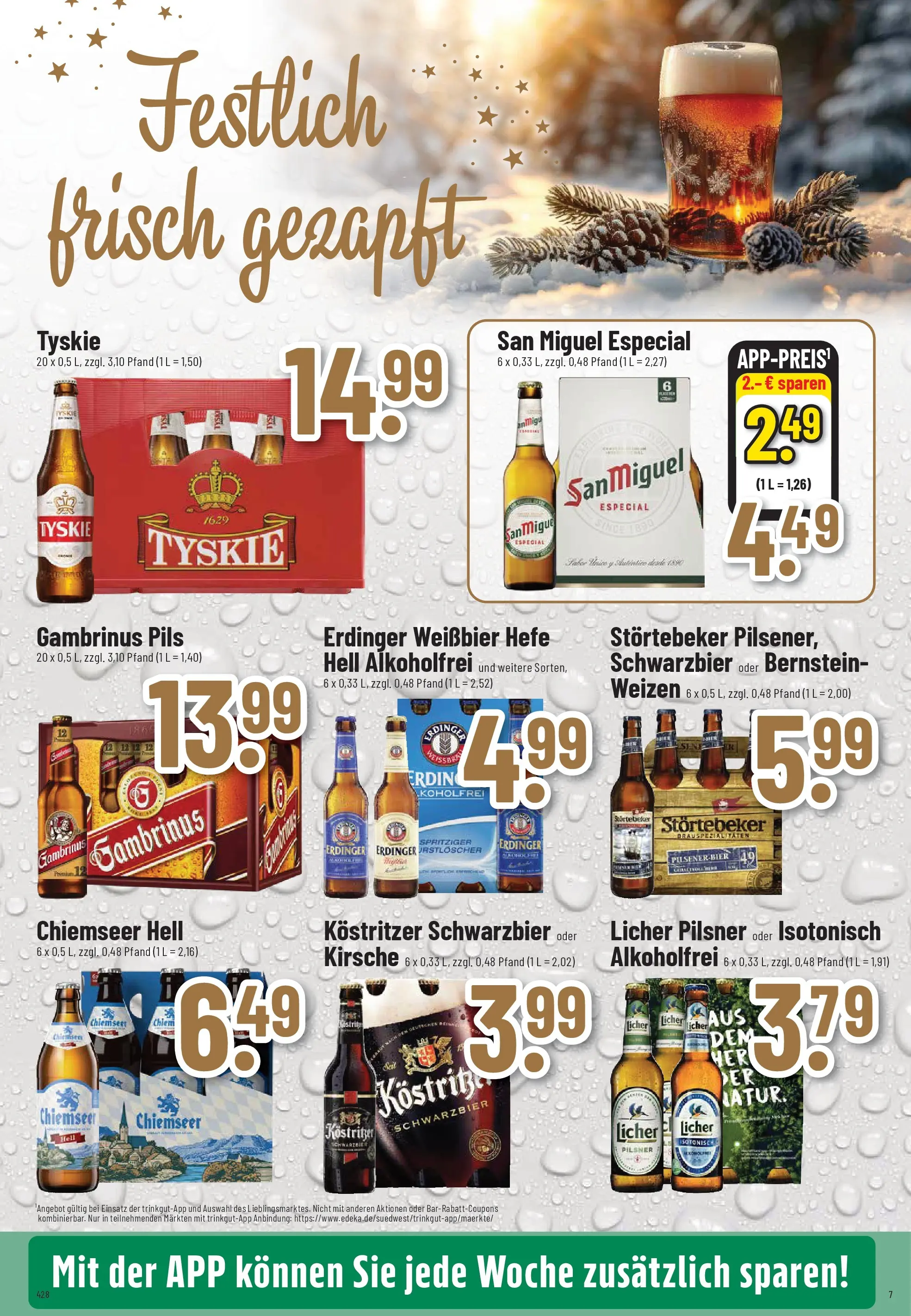 Trinkgut - trinkgut: Wochenangebote (ab 07.12.2025) » Angebote online | Seite: 7 | Produkte: Tyskie, Erdinger, Kostritzer, Weißbier