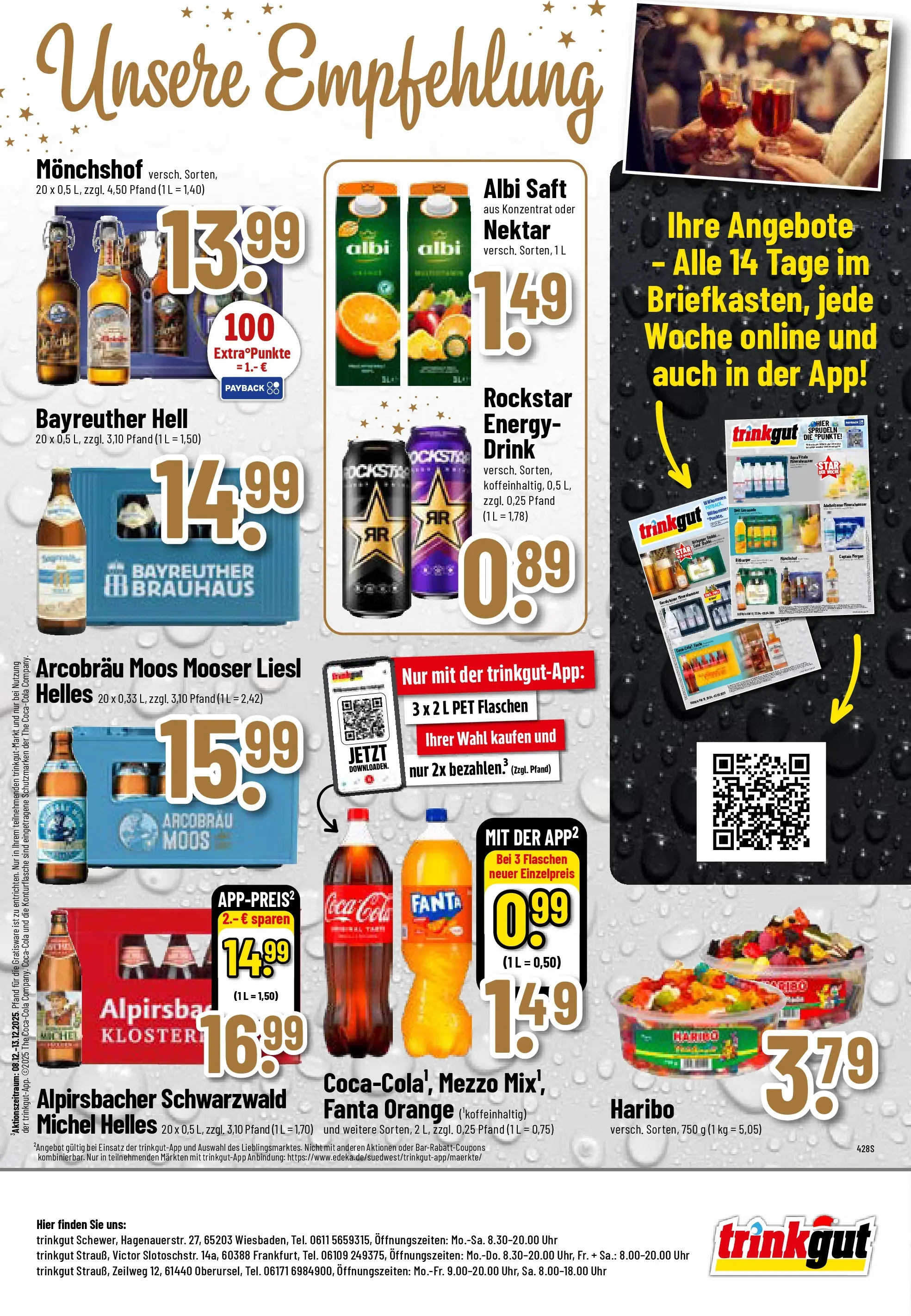 Trinkgut - trinkgut: Wochenangebote (ab 07.12.2025) » Angebote online | Seite: 12 | Produkte: Monchshof, Haribo, Cola, Captain morgan