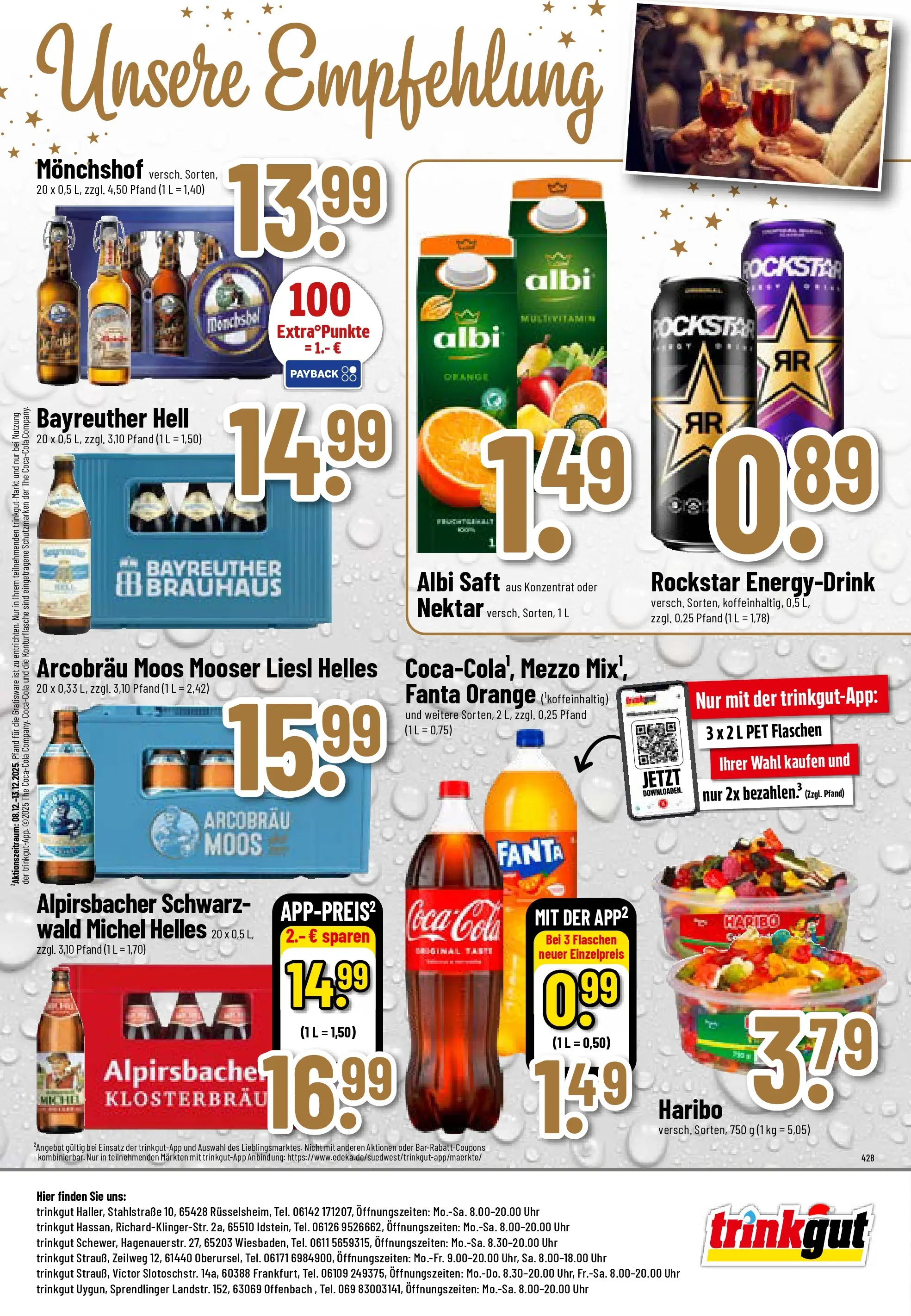 Trinkgut - trinkgut: Wochenangebote (ab 07.12.2025) » Angebote online | Seite: 12 | Produkte: Bayreuther hell, Coca cola, Cola, Saft