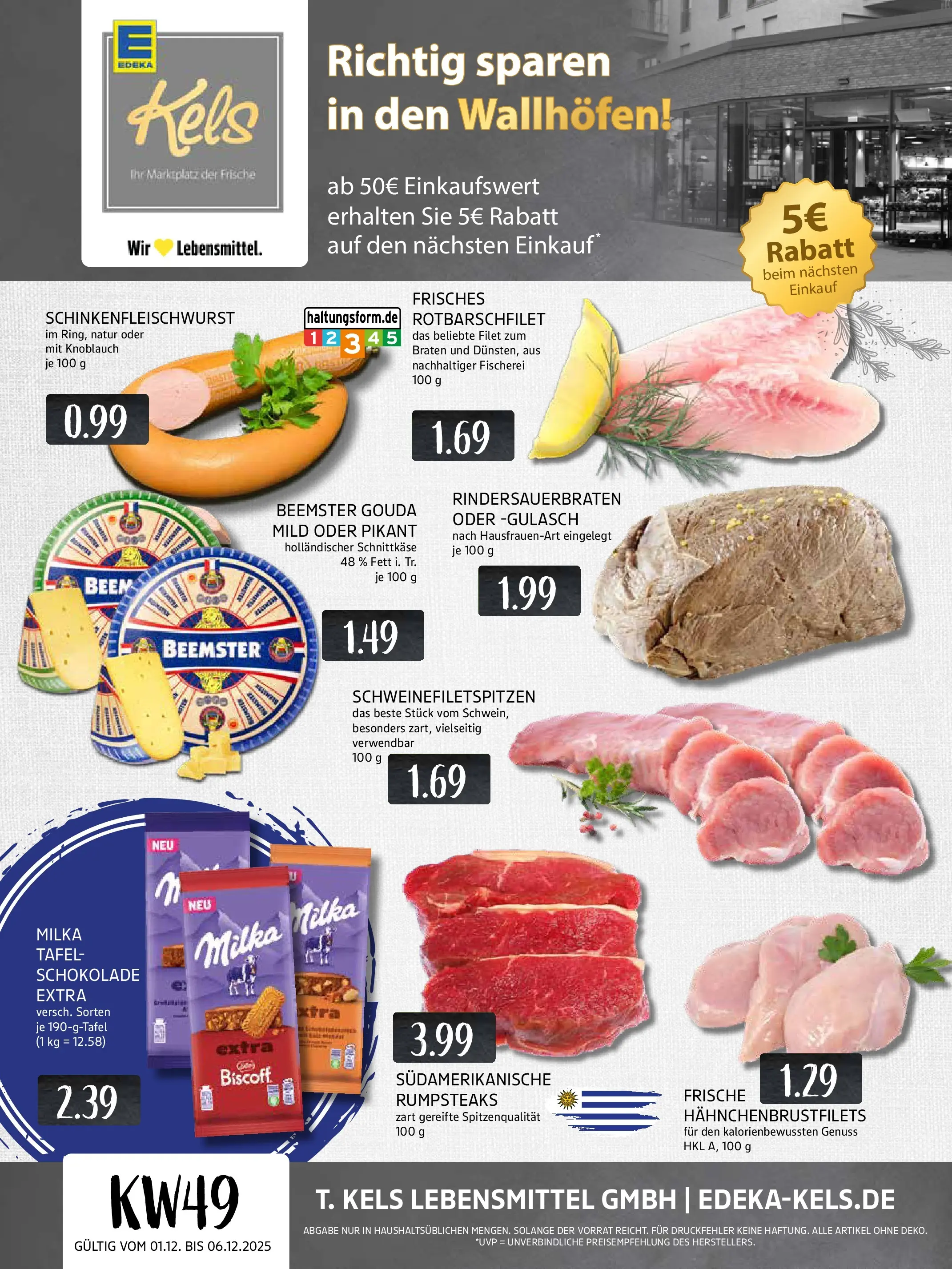 Edeka prospekt Essen	 (ab 01.12.2025) » Angebote Online | Seite: 1 | Produkte: Schokolade, Gouda, Gulasch, Knoblauch