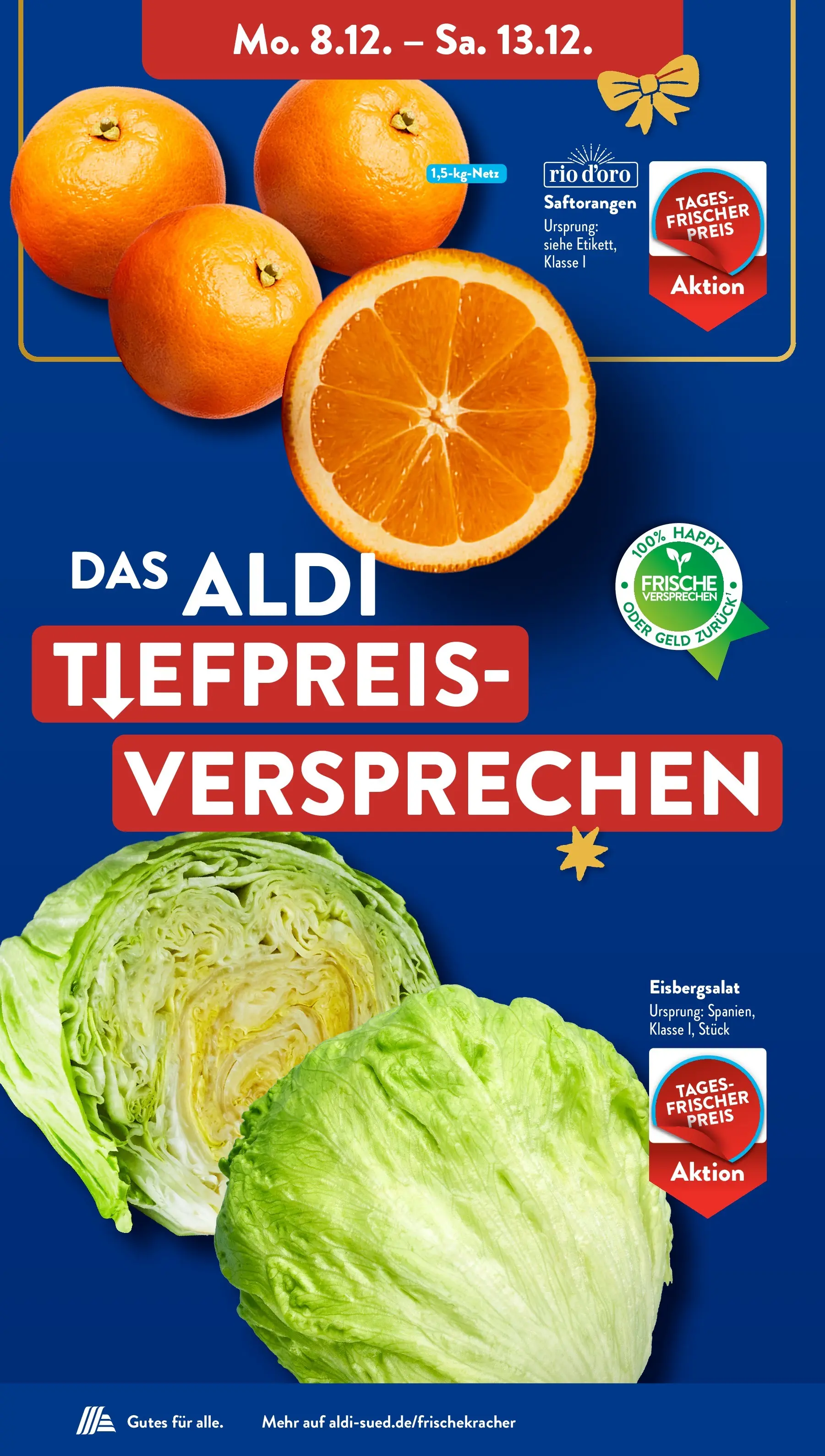 Aldi Süd - Aldi Süd: Wochenangebote (ab 07.12.2025) zum Blättern | Seite: 4 | Produkte: Eisbergsalat