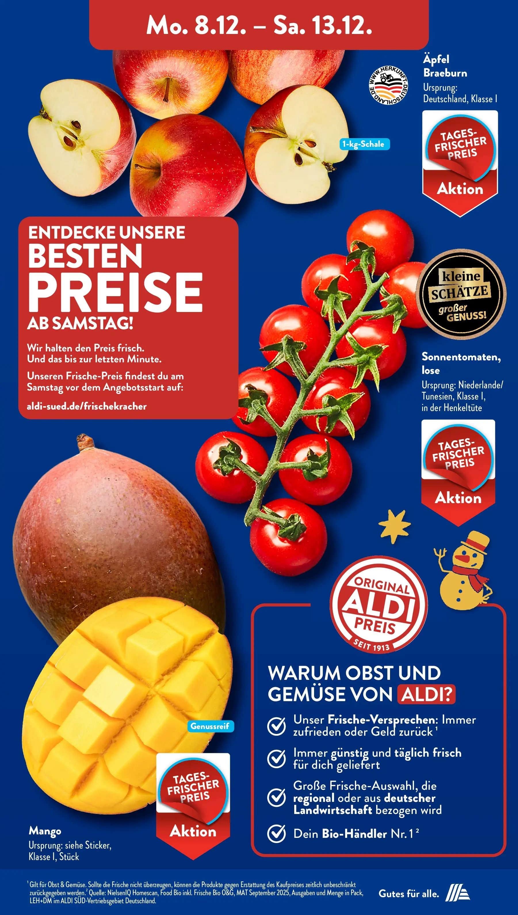 Aldi Süd - Aldi Süd: Wochenangebote (ab 07.12.2025) zum Blättern | Seite: 5 | Produkte: Äpfel, Gemüse, Obst, Mango