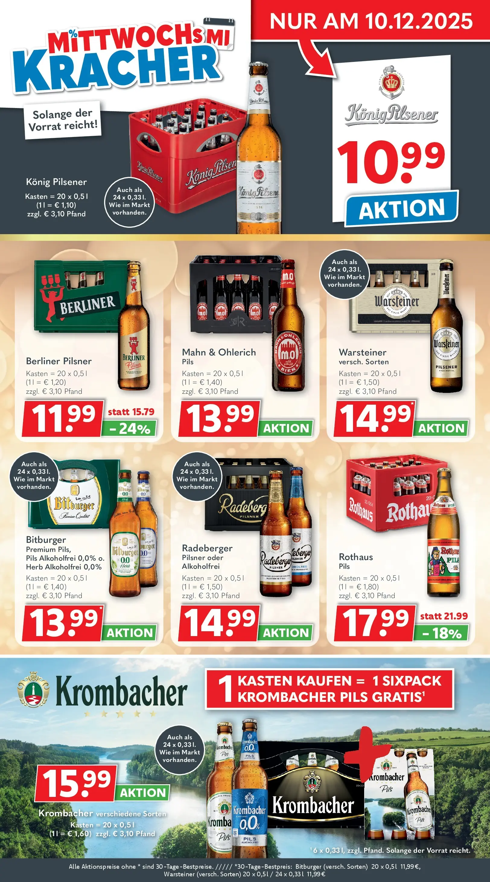 Getränkeland - Getränkeland: Getränkeangebote (ab 07.12.2025) zum Blättern | Seite: 2 | Produkte: Bier, Burger, Warsteiner, Krombacher