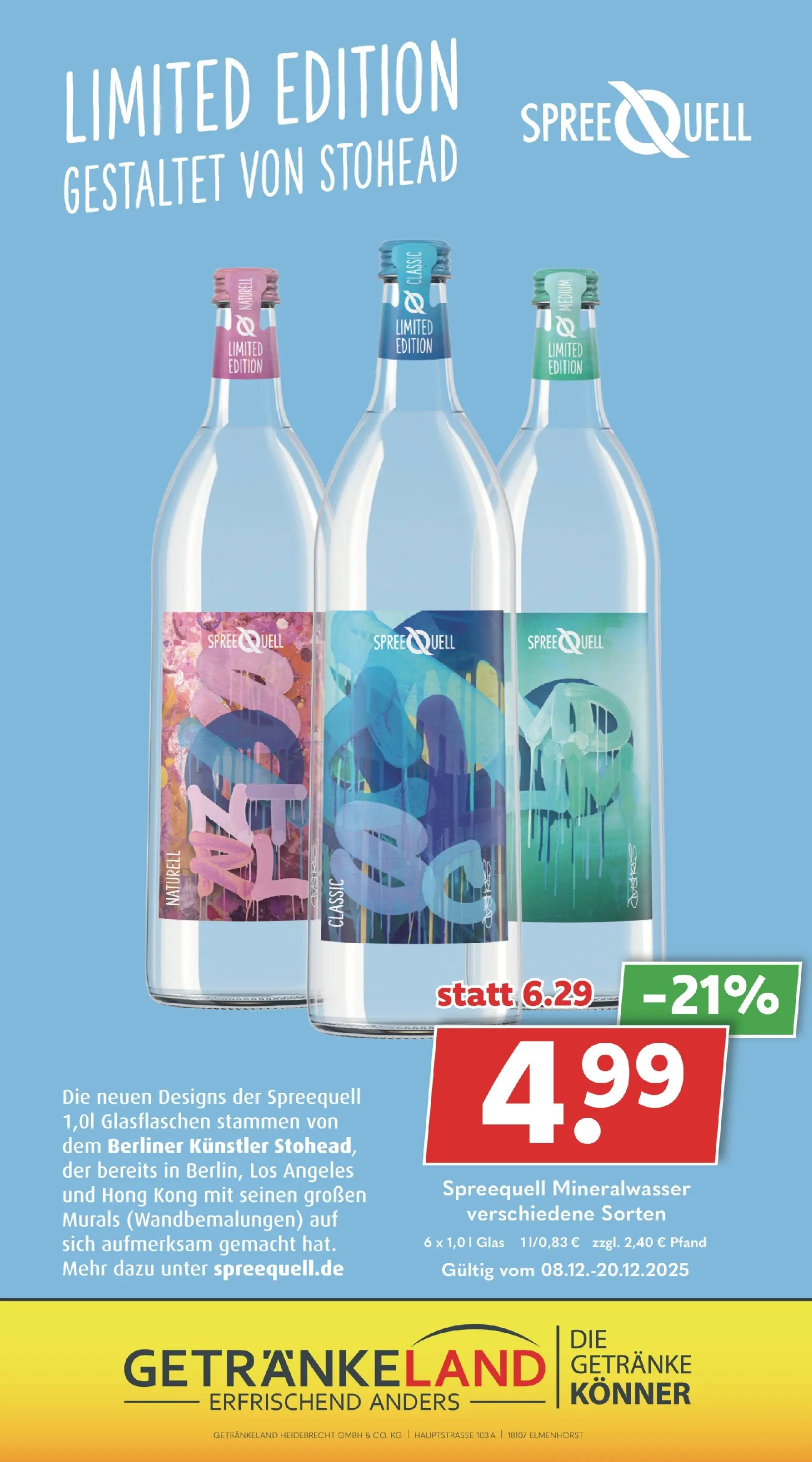 Getränkeland - Getränkeland: Getränkeangebote (ab 07.12.2025) zum Blättern | Seite: 11 | Produkte: Berliner, Mineralwasser