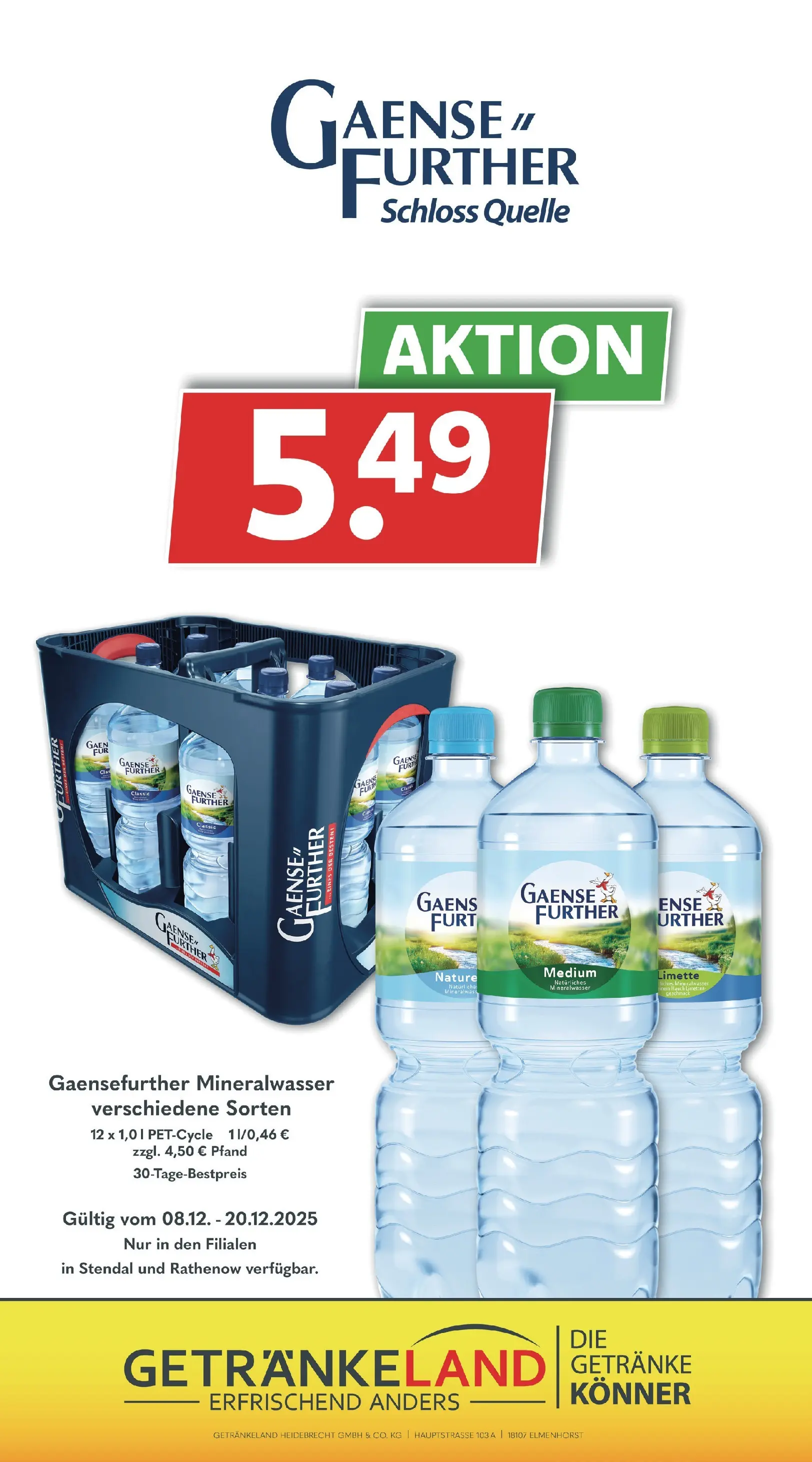 Getränkeland - Getränkeland: Getränkeangebote (ab 07.12.2025) zum Blättern | Seite: 12 | Produkte: Limetten, Mineralwasser, Limette
