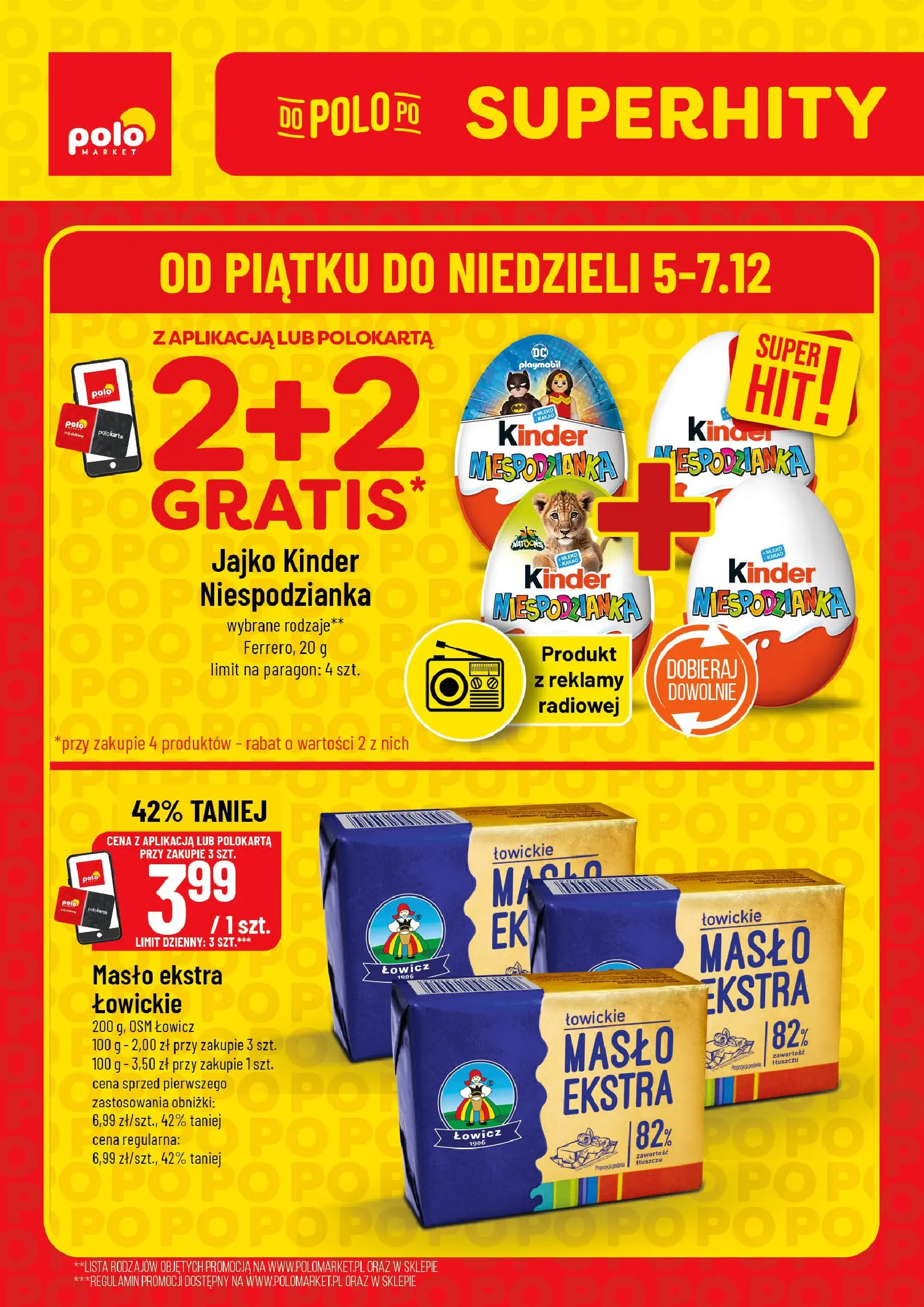 Nowa POLOmarket gazetka od jutra 05.12.2025 (PDF) | Strona: 1 | Produkty: Kakao, Mleko, Masło