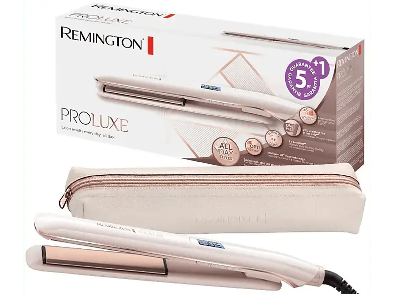 Remington S9100 proluxe Haarglätter (Keramik, Temperaturstufen: 9, Rosè)