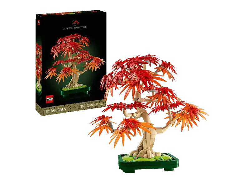 Lego Botanicals 10348 Japanischer Roter Ahorn - Bonsai-Baum Bausatz, Mehrfarbig