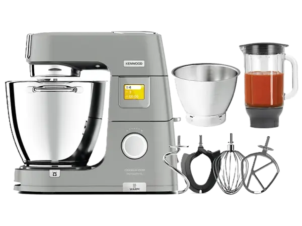 Kenwood KWL 90.124 SI Titanium Chef Patissier XL Küchenmaschine Silber (Rührschüsselkapazität: 7 l, 1400 Watt)