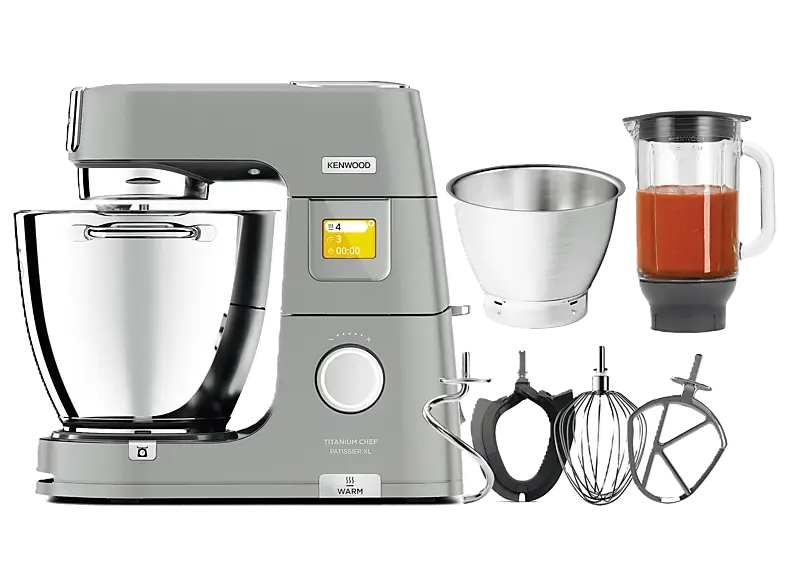 Kenwood KWL 90.124 SI Titanium Chef Patissier XL K&uuml;chenmaschine Silber (R&uuml;hrsch&uuml;sselkapazit&auml;t: 7 l, 1400 Watt)