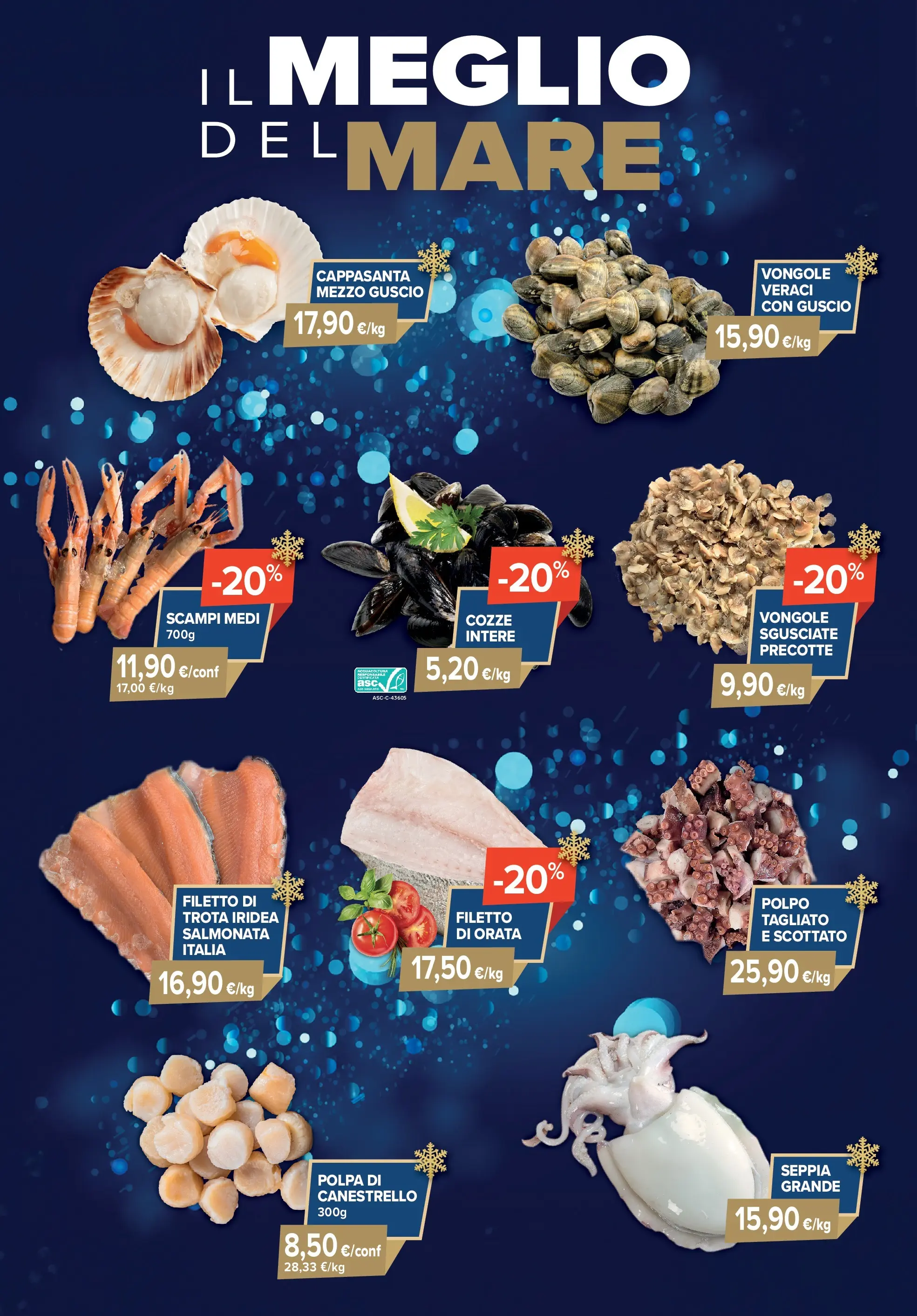 Sapore di mare Volantino dal 05/12 > Offerte NATALE 2025 🎁🎄 | Pagina: 6 | Prodotti: Cozze, Polpo, Trota, Orata