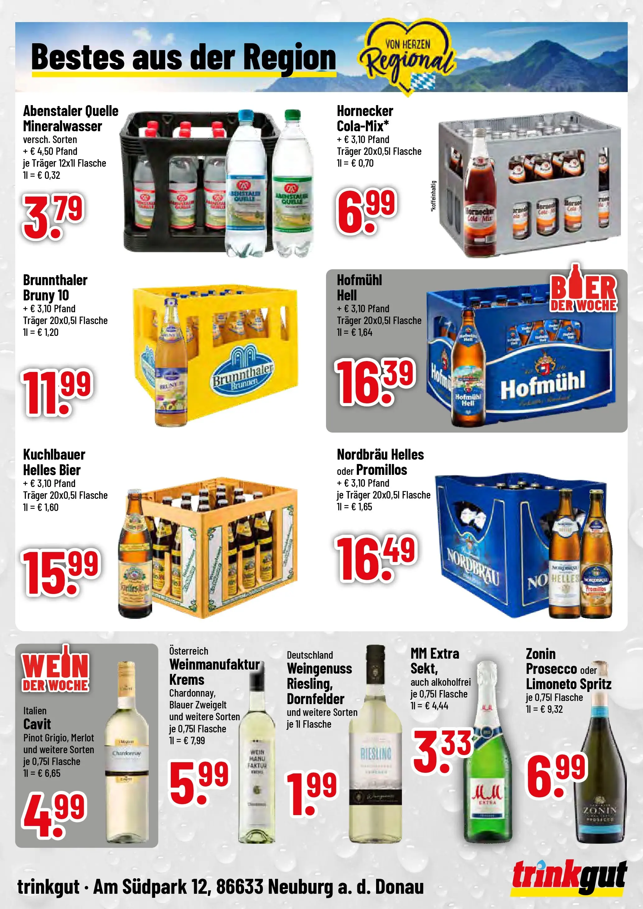 Trinkgut - trinkgut: Wochenangebote (ab 07.12.2025) » Angebote online | Seite: 4 | Produkte: Merlot, Mineralwasser, Prosecco, Wein