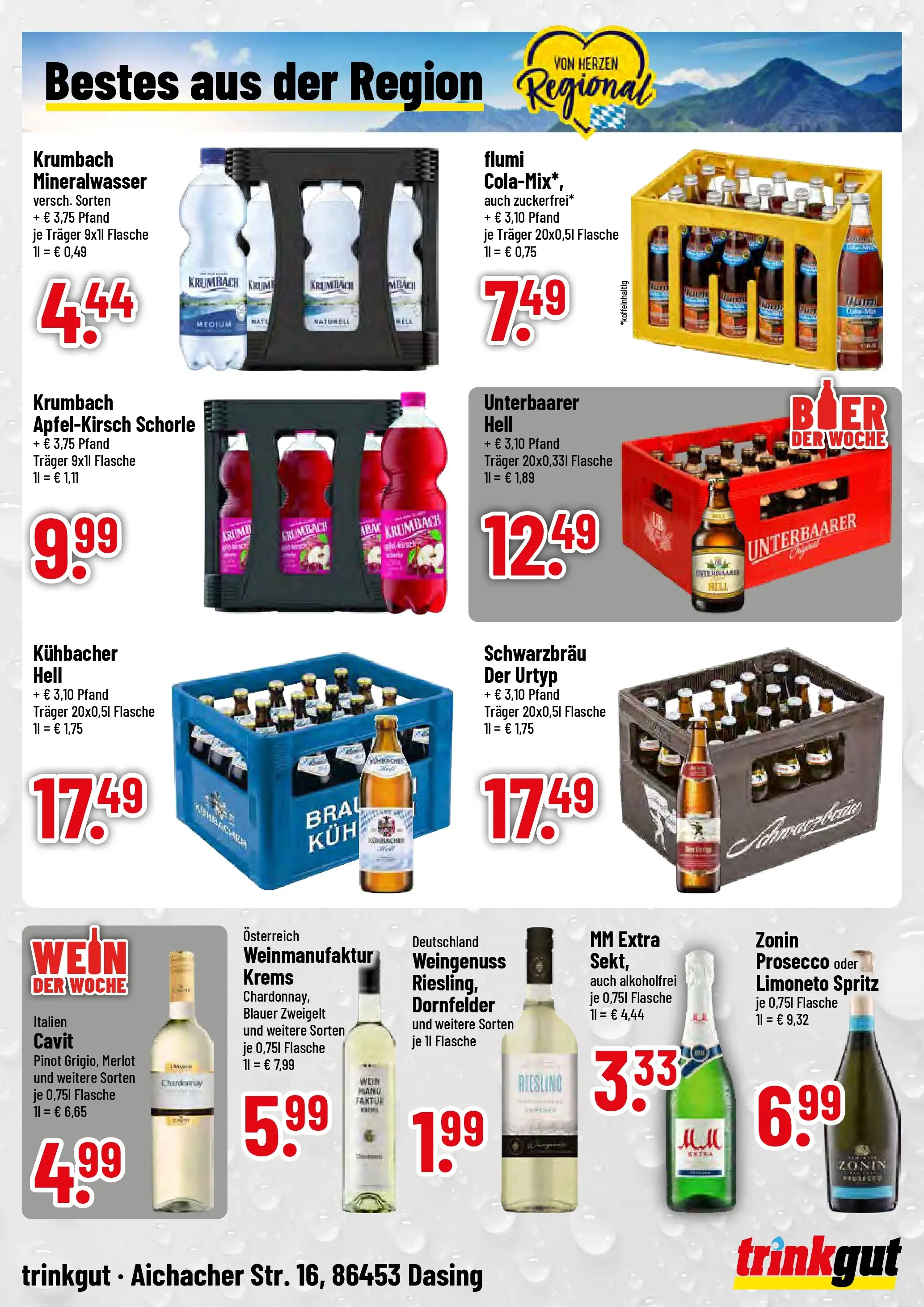 Trinkgut - trinkgut: Wochenangebote (ab 07.12.2025) » Angebote online | Seite: 4 | Produkte: Merlot, Mineralwasser, Prosecco, Wein