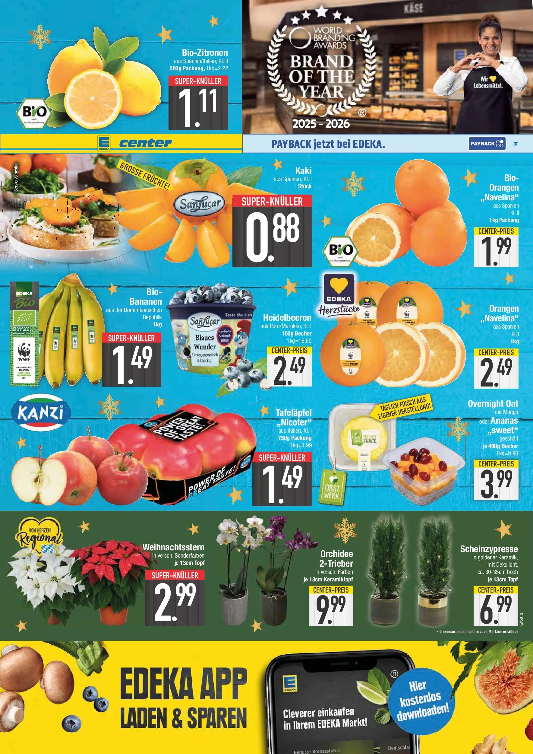 Edeka prospekt Bad Reichenhall	 (ab 07.12.2025) » Angebote Online | Seite: 3 | Produkte: Orchidee, Ananas, Apple, Kaki