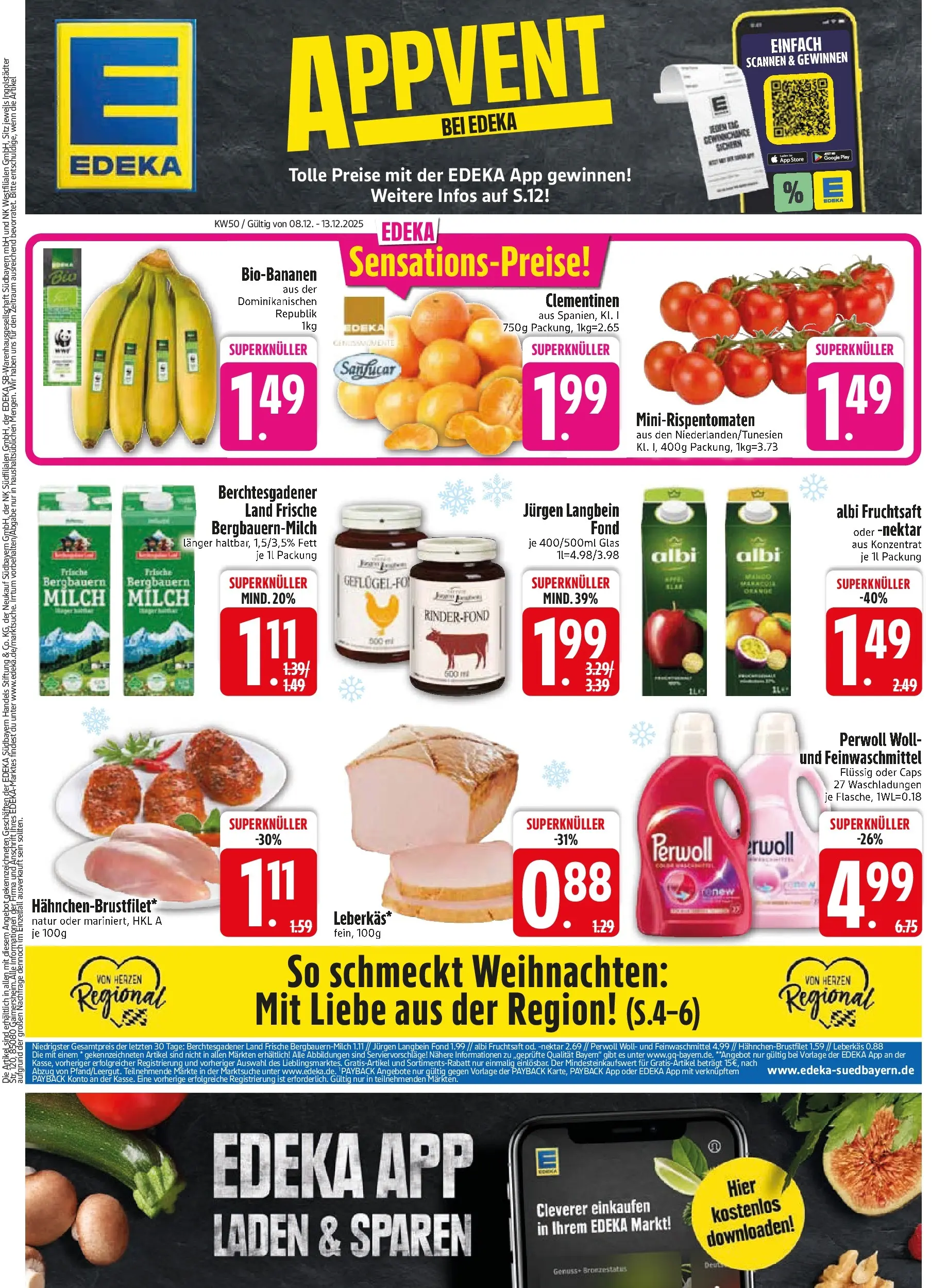 Edeka prospekt Zwiesel	 (ab 07.12.2025) » Angebote Online | Seite: 3 | Produkte: Milch, Perwoll, Fruchtsaft
