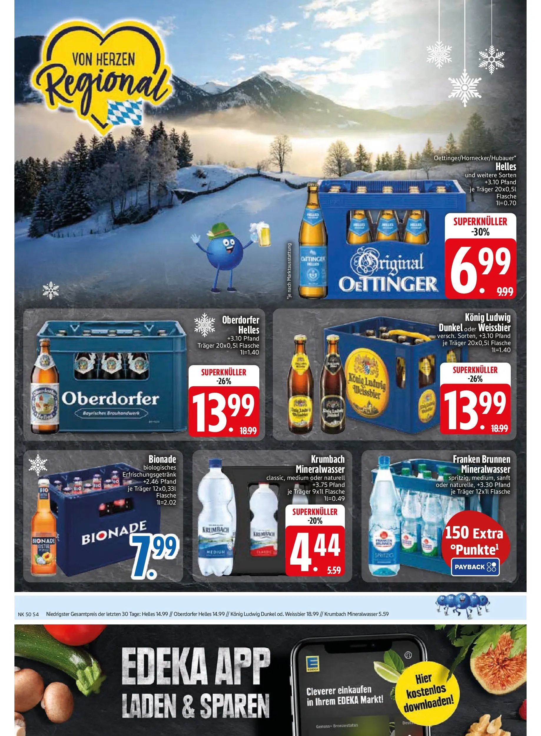 Edeka prospekt Zwiesel	 (ab 07.12.2025) » Angebote Online | Seite: 6 | Produkte: Weißbier, Oettinger, Bionade, Mineralwasser