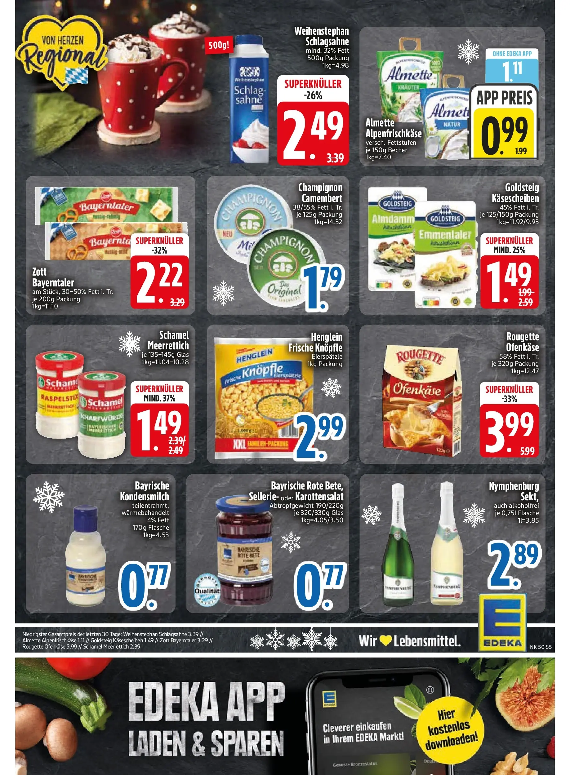 Edeka prospekt Zwiesel	 (ab 07.12.2025) » Angebote Online | Seite: 7 | Produkte: Almette, Sekt, Rougette ofenkase, Sahne