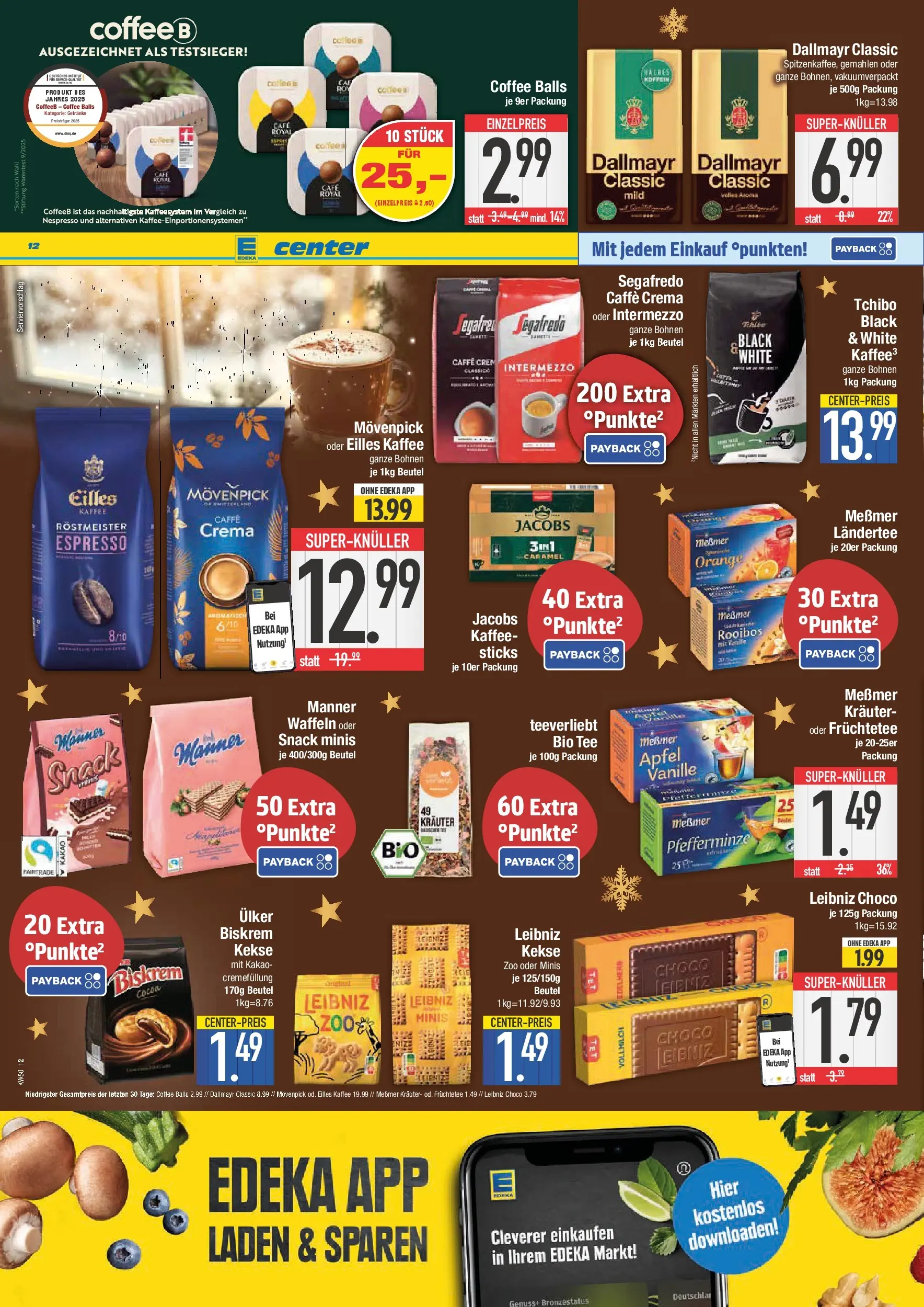 Edeka prospekt Bad Reichenhall	 (ab 07.12.2025) » Angebote Online | Seite: 12 | Produkte: Kaffee, Äpfel, Tee, Kekse