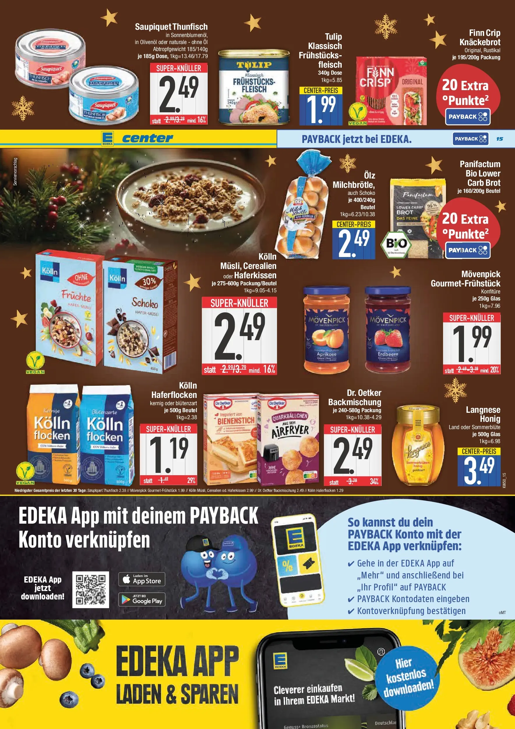 Edeka prospekt Neustadt	 (ab 07.12.2025) » Angebote Online | Seite: 15 | Produkte: Langnese, Kolln, Fleisch, Flocken