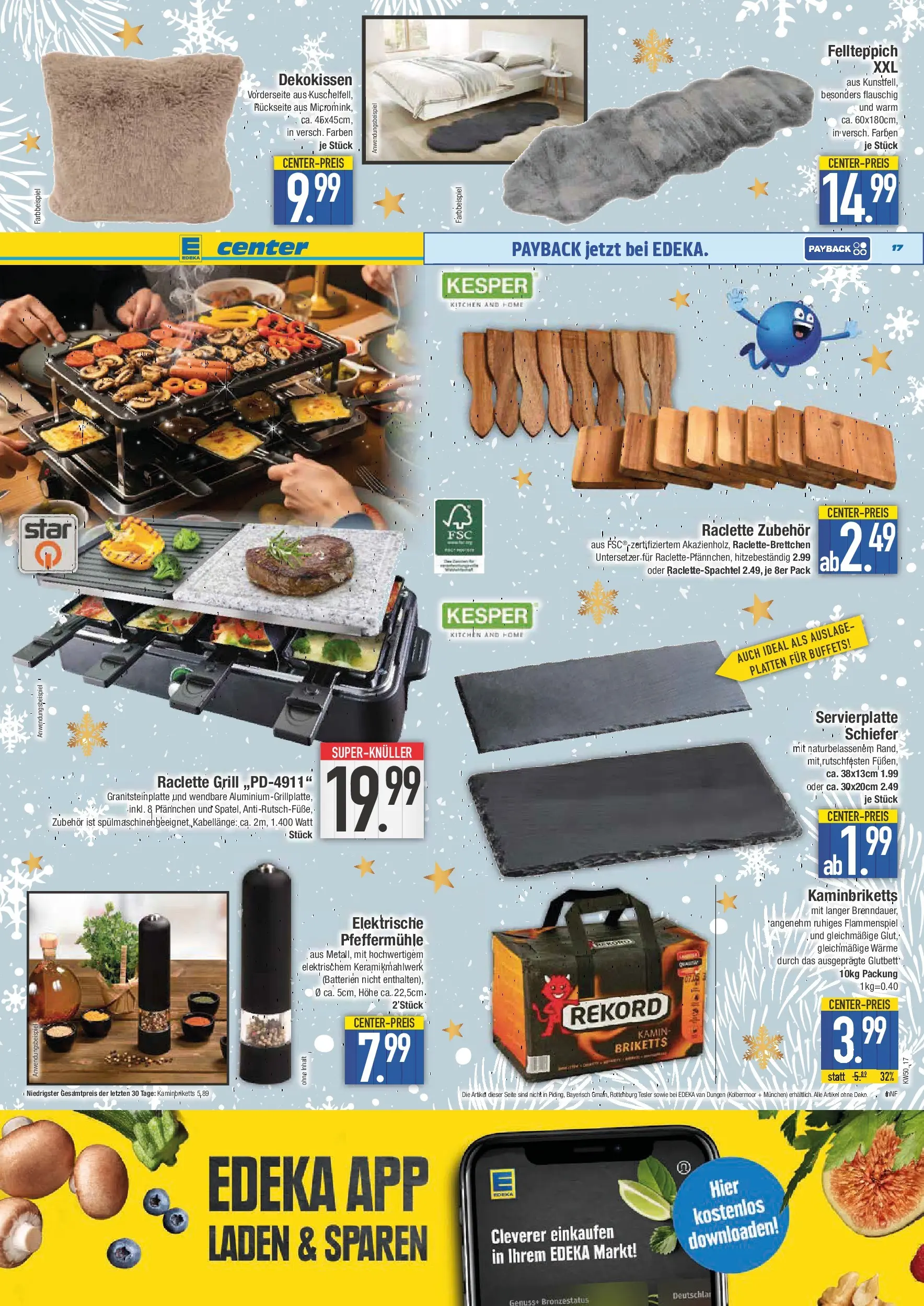 Edeka prospekt Bad Reichenhall	 (ab 07.12.2025) » Angebote Online | Seite: 17 | Produkte: Grill, Kamin, Batterien, Raclette