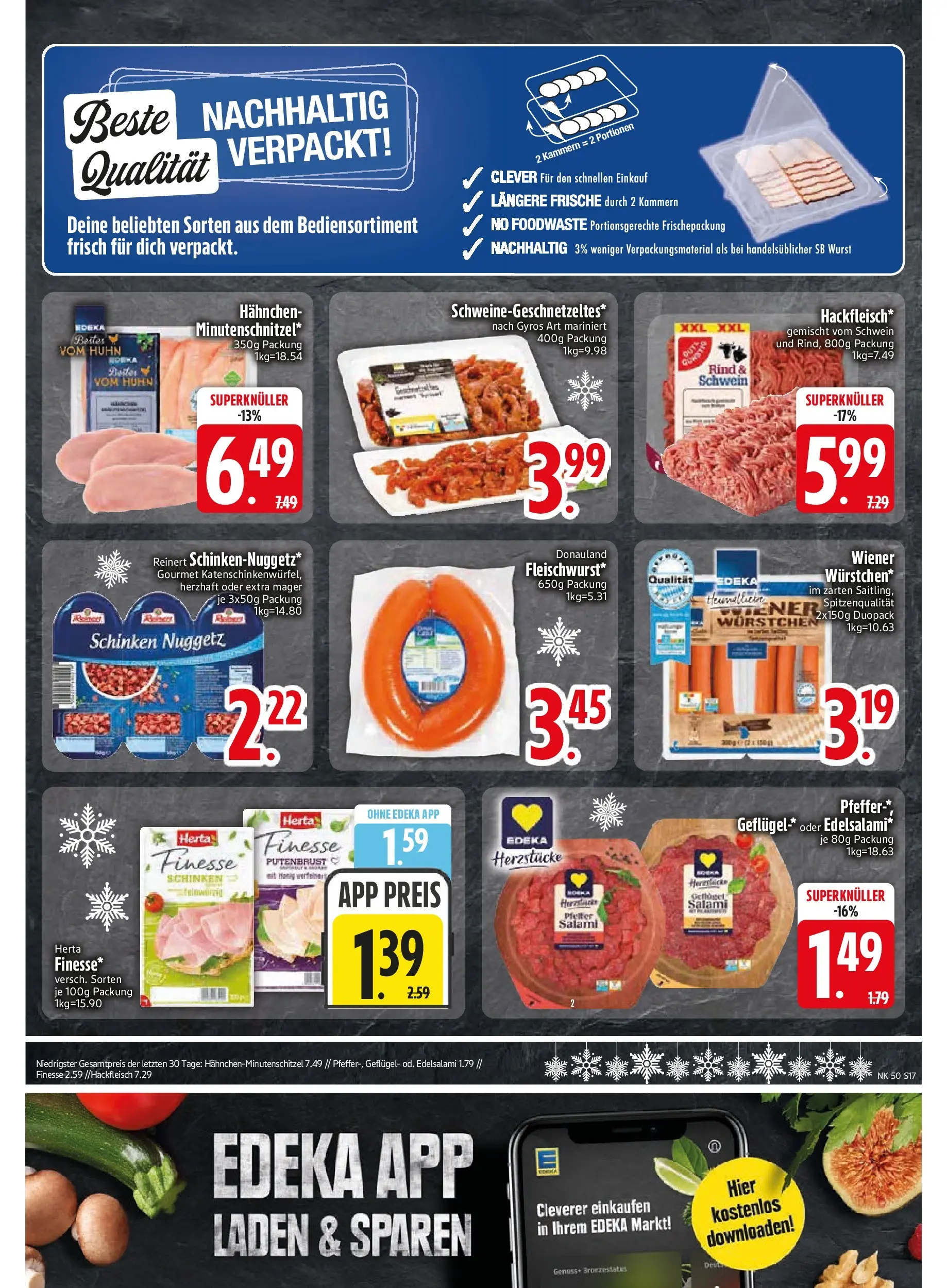 Edeka prospekt Zwiesel	 (ab 07.12.2025) » Angebote Online | Seite: 19 | Produkte: Gyros, Pfeffer, Wurst, Herta finesse