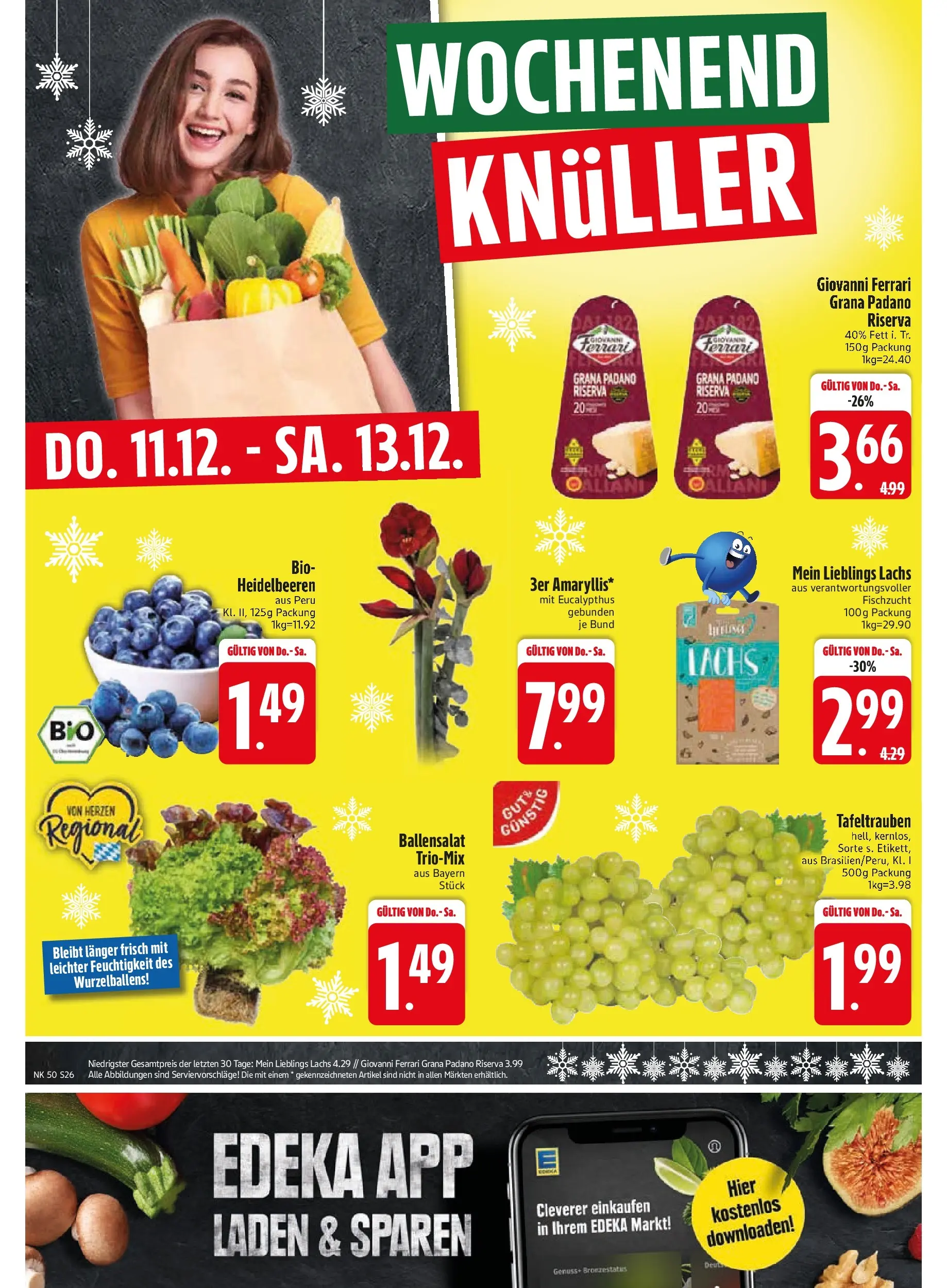 Edeka prospekt Zwiesel	 (ab 07.12.2025) » Angebote Online | Seite: 28 | Produkte: Heidelbeeren, Lachs