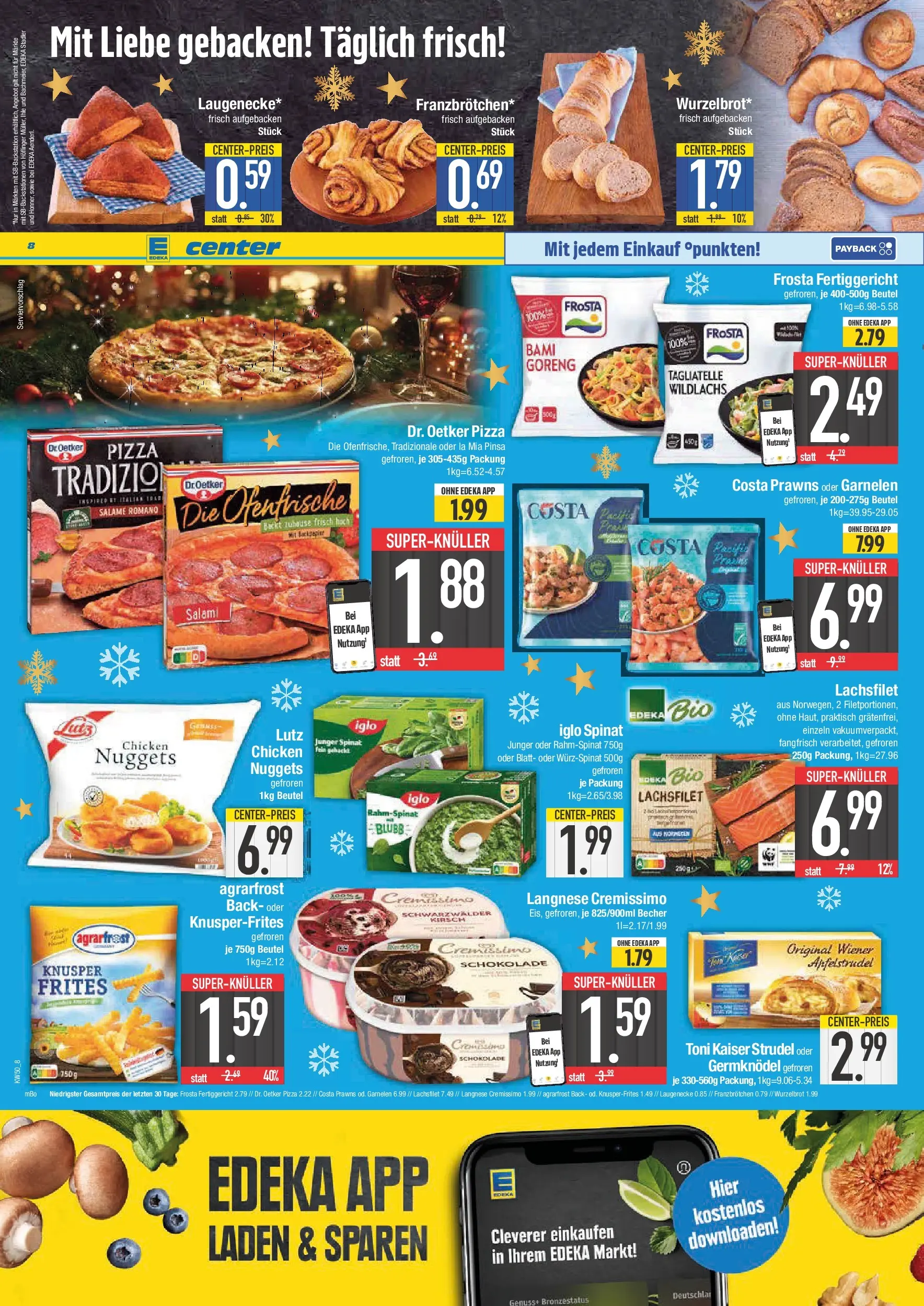 Edeka prospekt Schwabmünchen	 (ab 07.12.2025) » Angebote Online | Seite: 8 | Produkte: Langnese cremissimo, Cremissimo, Schokolade, Frosta