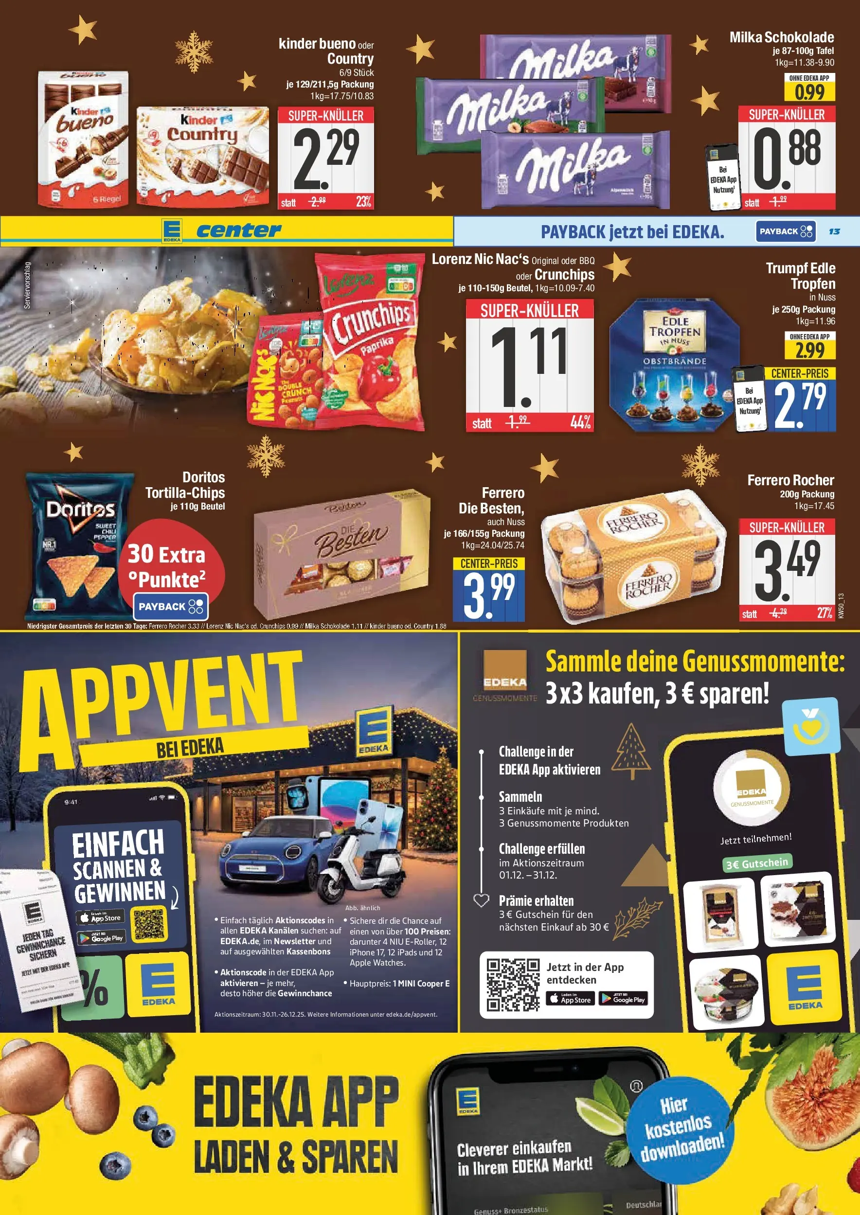 Edeka prospekt Schwabmünchen	 (ab 07.12.2025) » Angebote Online | Seite: 13 | Produkte: Schokolade, Iphone, Apple, Paprika