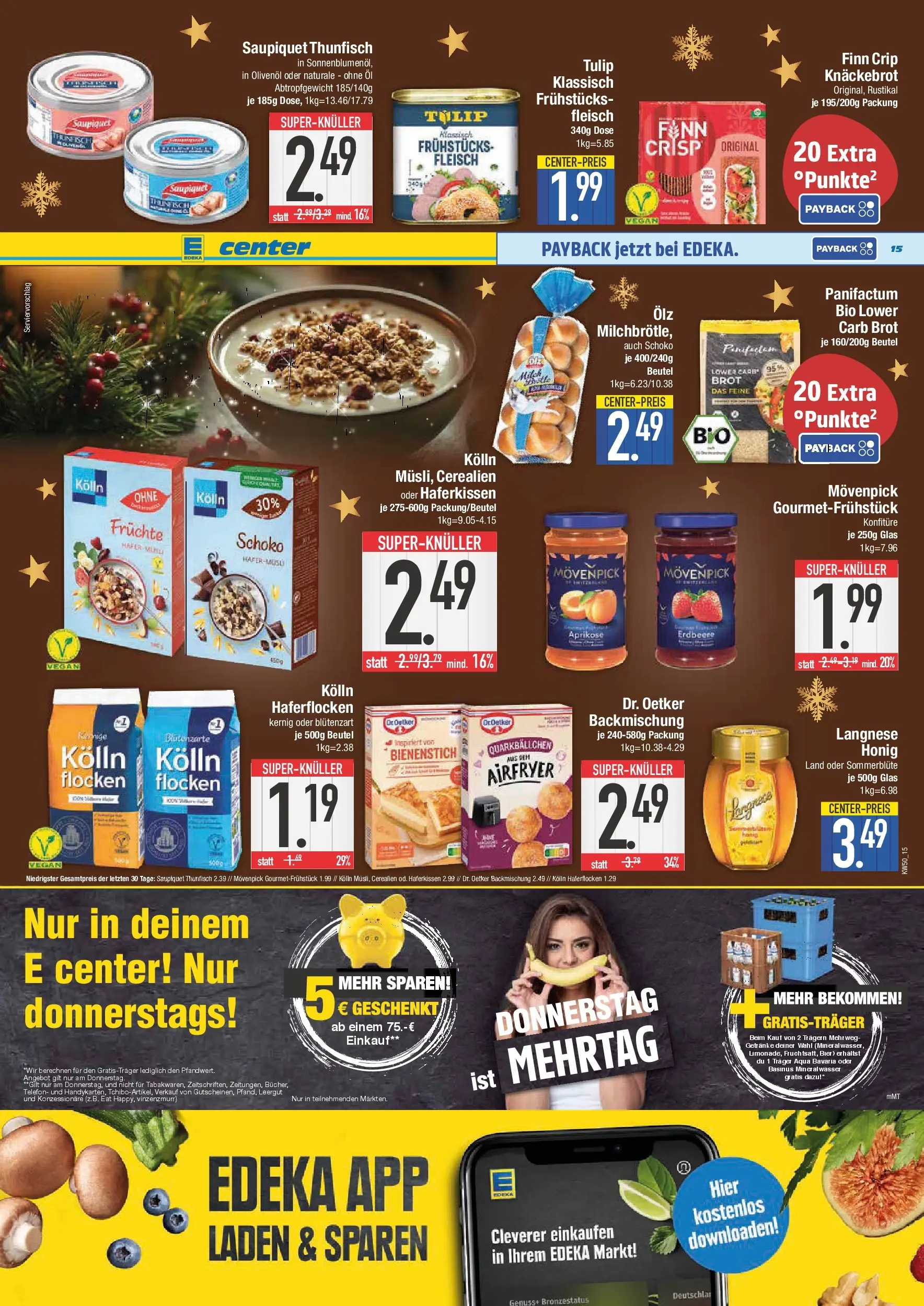 Edeka prospekt Schwabmünchen	 (ab 07.12.2025) » Angebote Online | Seite: 15 | Produkte: Thunfisch, Bier, Flocken, Telefon