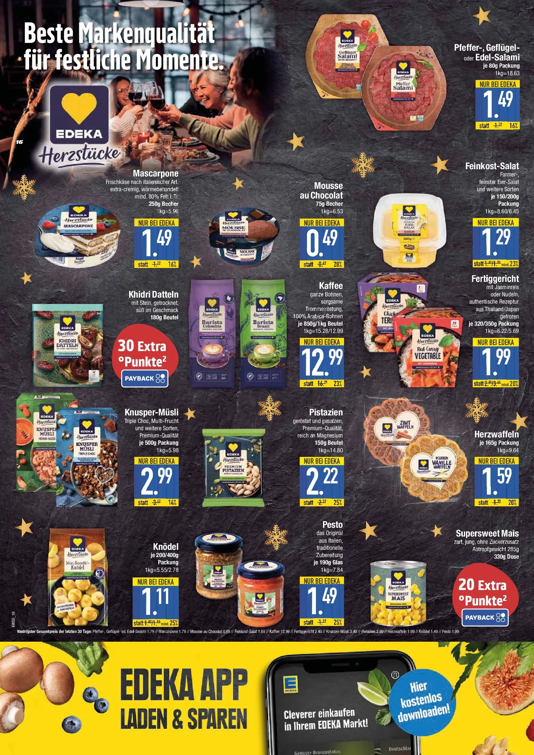 Edeka prospekt Schwabmünchen	 (ab 07.12.2025) » Angebote Online | Seite: 16 | Produkte: Jasminreis, Kaffee, Pfeffer, Salami