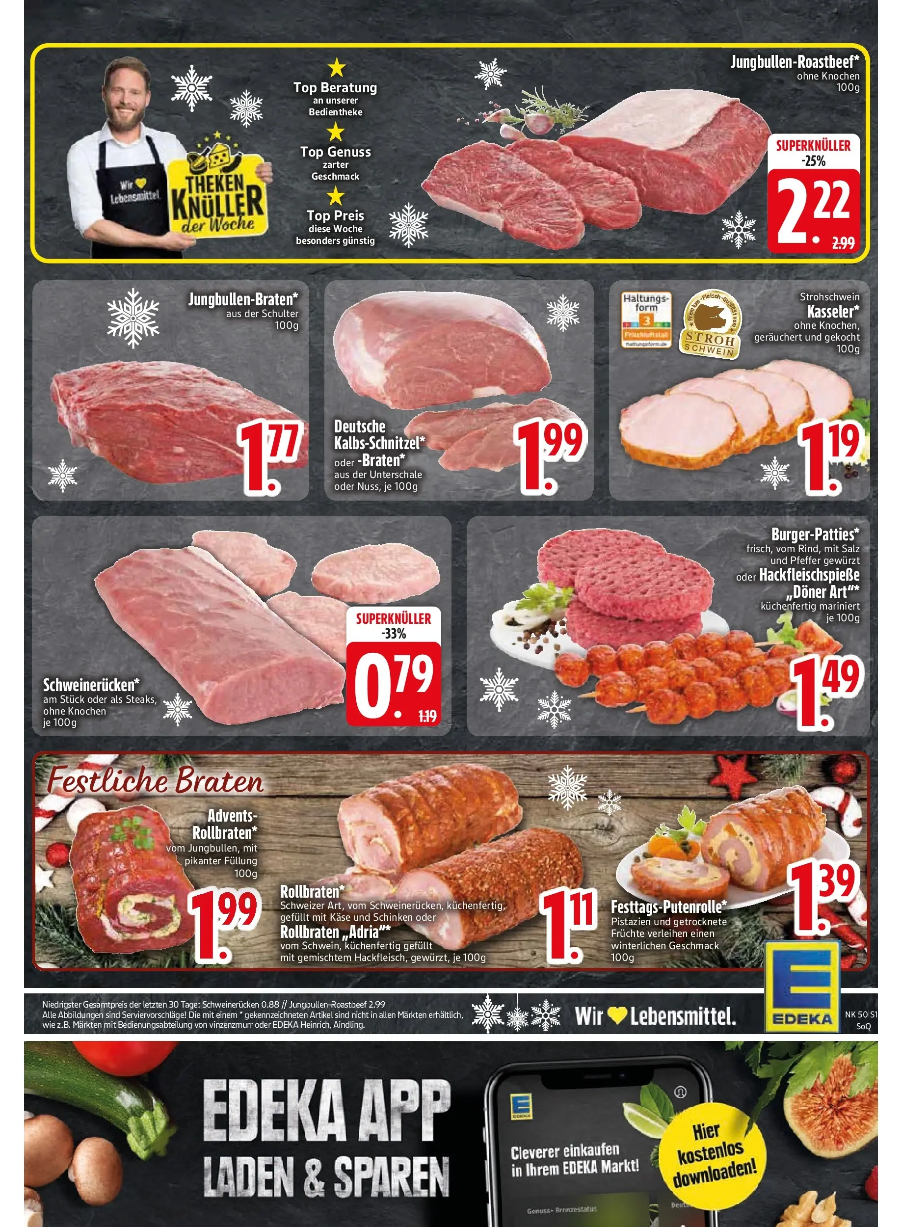 Edeka prospekt Sonthofen	 (ab 08.12.2025) » Angebote Online | Seite: 17 | Produkte: Top, Käse, Pistazien, Schweinerucken