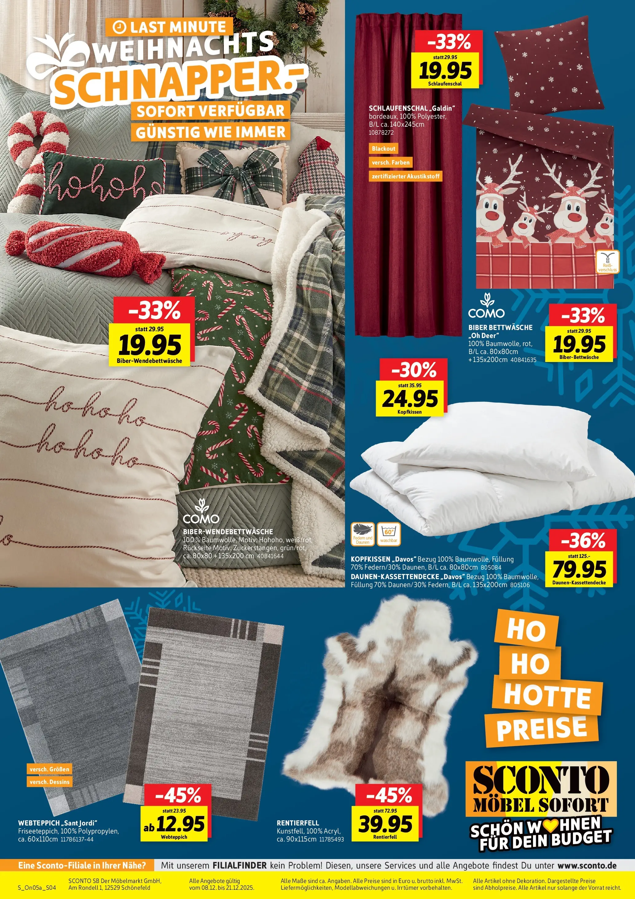 Sconto Prospekt Großpösna	 (ab 08.12.2025) zum Blättern | Seite: 4 | Produkte: Bettwäsche, Kopfkissen