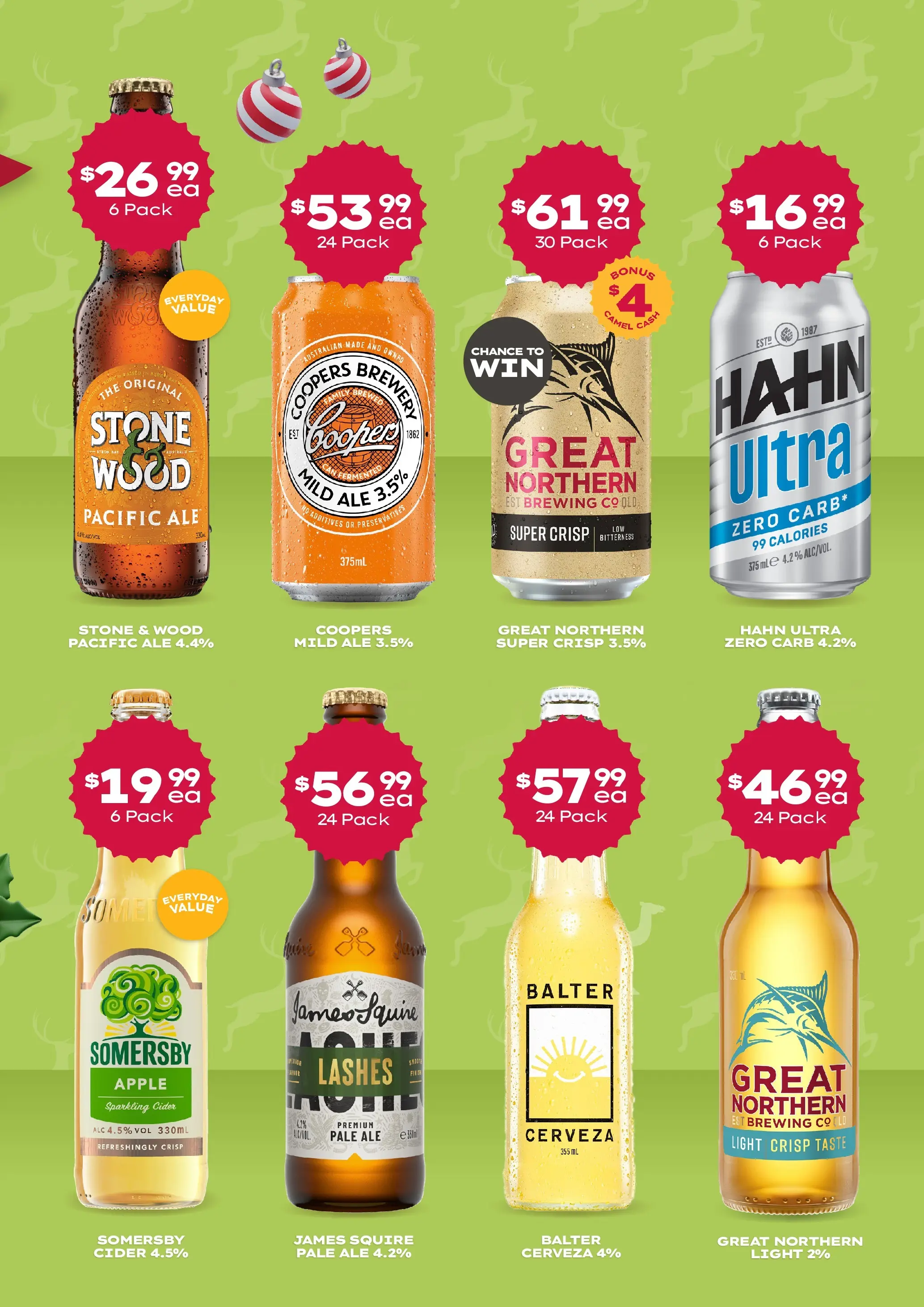 Deals - Forget about Rudolph, the year the Camel’s leading the way. - 07/12/2025 > weekly / monthly specials | Page: 3 | Products: Light, Wood, Cap