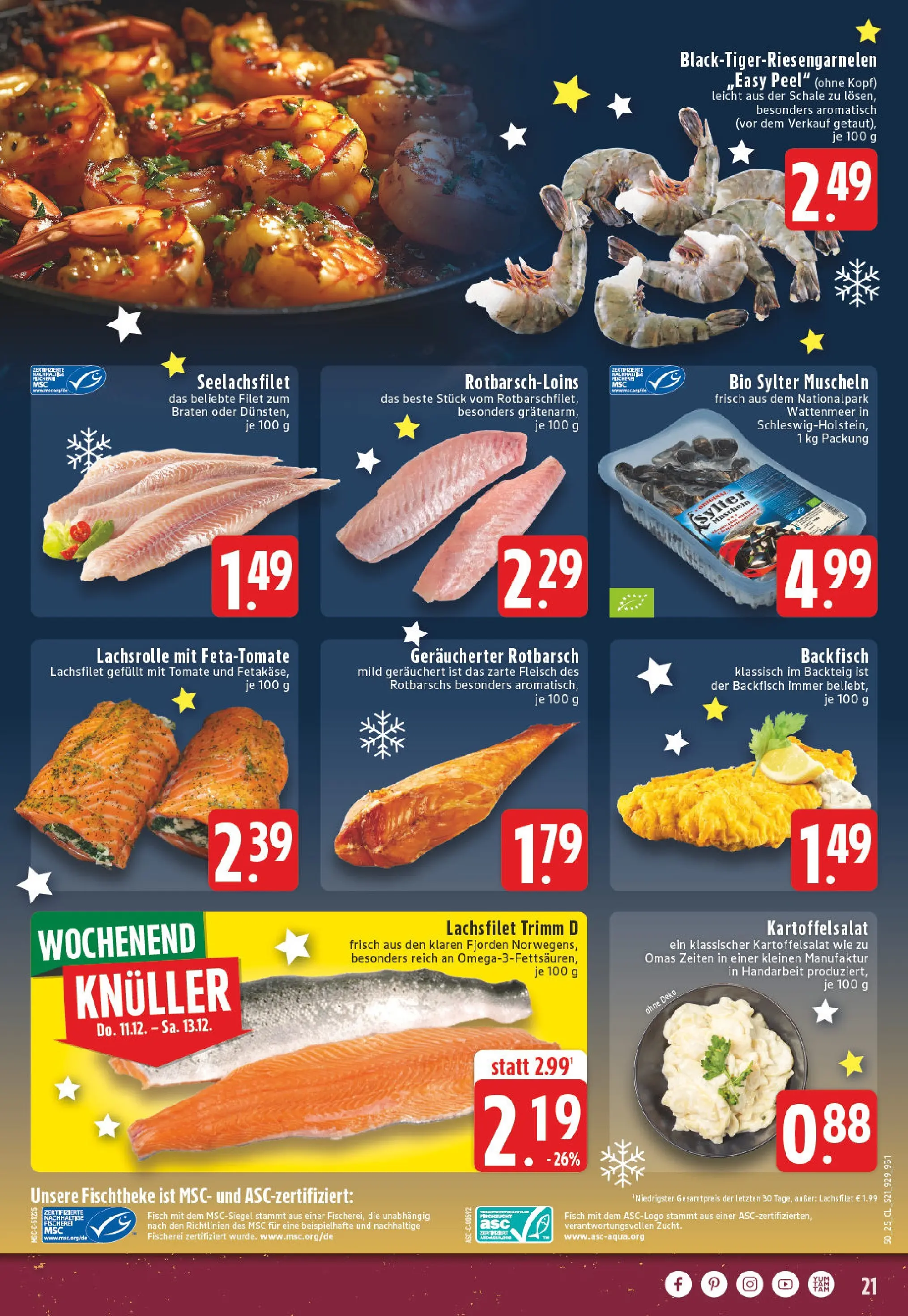 Edeka prospekt Bonn	 (ab 07.12.2025) » Angebote Online | Seite: 21 | Produkte: Fisch, Fleisch