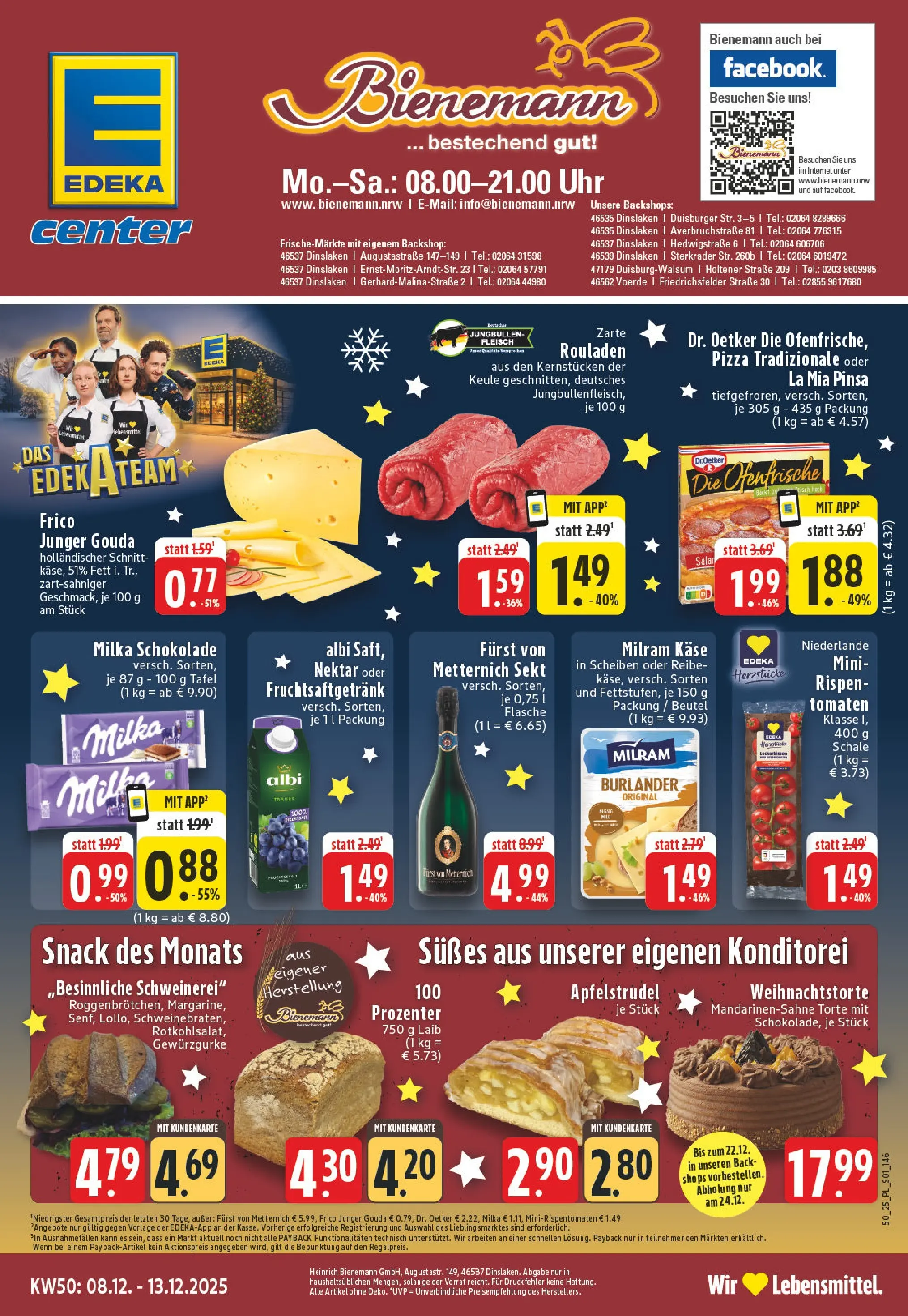 Edeka prospekt Dinslaken	 (ab 07.12.2025) » Angebote Online | Seite: 1 | Produkte: Schokolade, Sekt, Apple, Milram