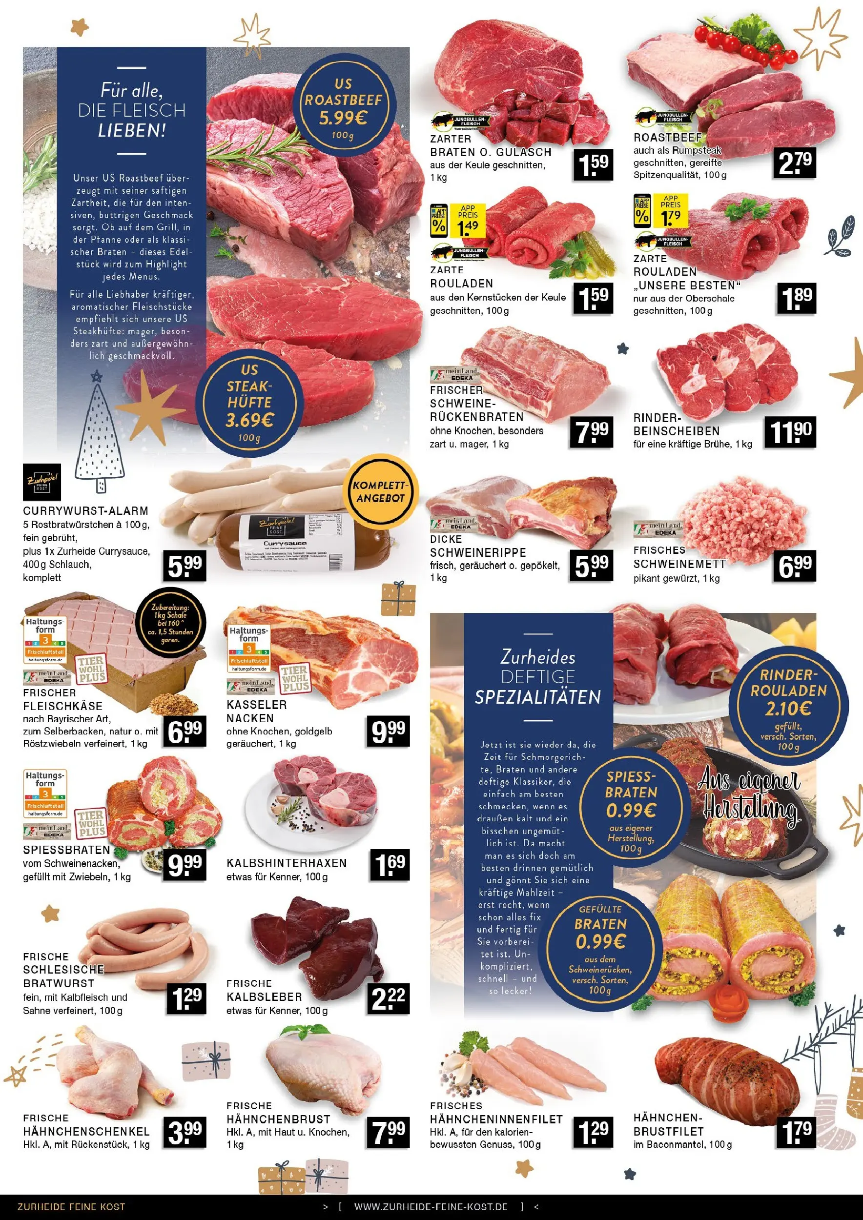 Edeka prospekt Oberhausen	 (ab 07.12.2025) » Angebote Online | Seite: 2 | Produkte: Hahnchenschenkel, Bratwurst, Kasseler nacken, Sahne