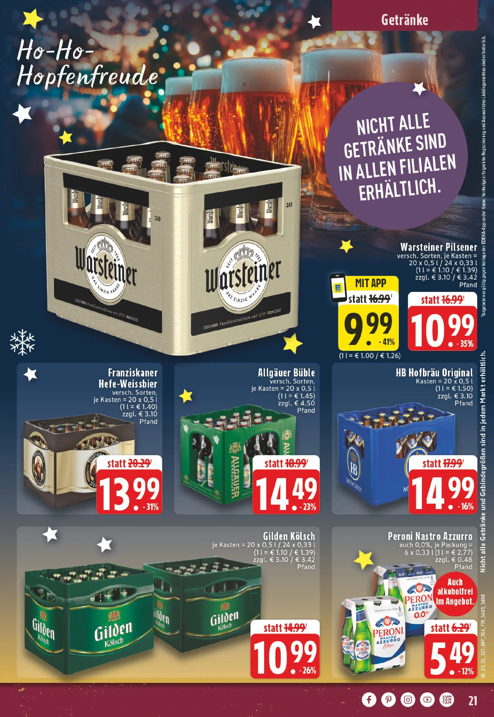 Edeka prospekt Alfter	 (ab 07.12.2025) » Angebote Online | Seite: 21 | Produkte: Franziskaner, Warsteiner