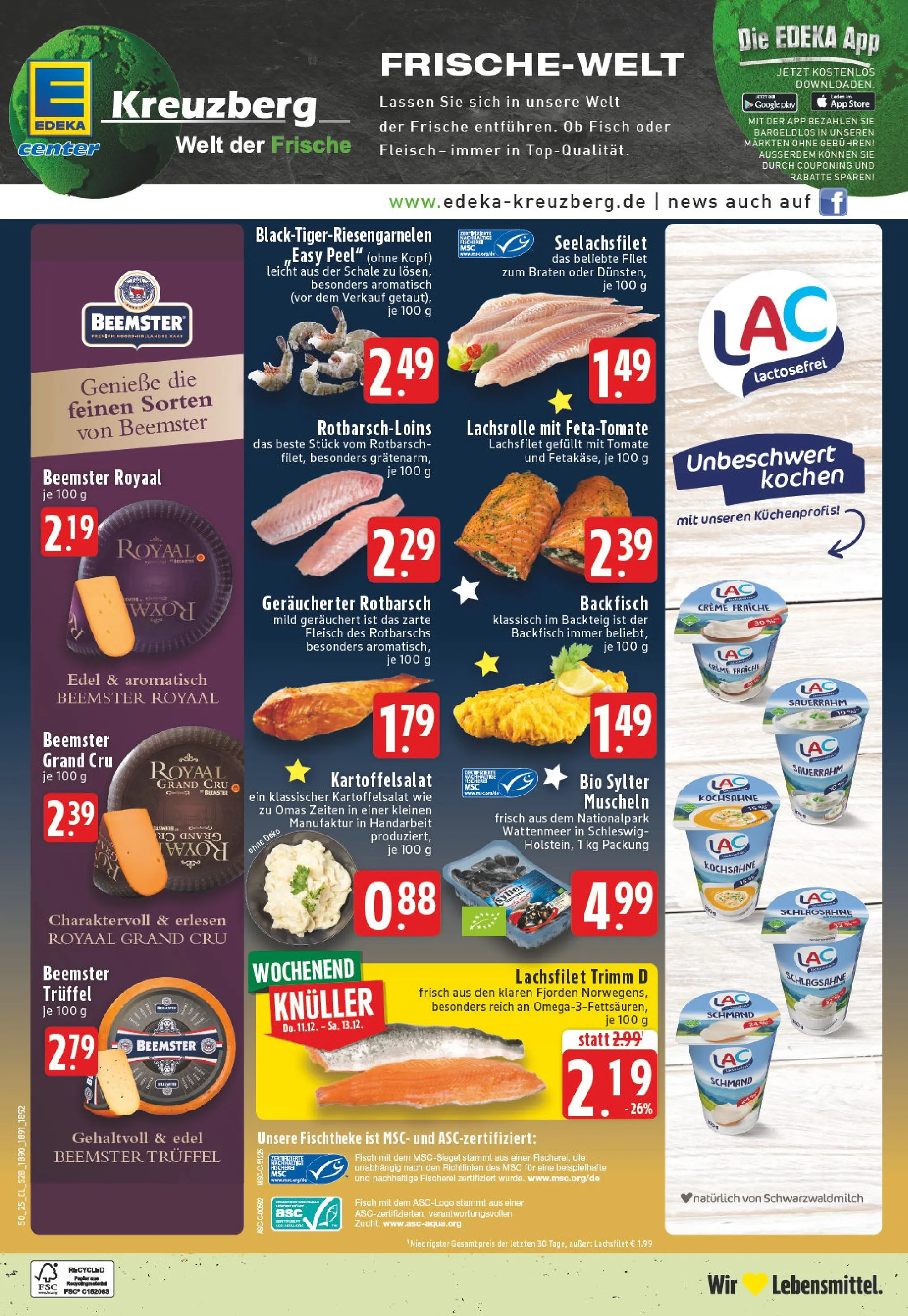 Edeka prospekt Koblenz	 (ab 07.12.2025) » Angebote Online | Seite: 30 | Produkte: Schlagsahne, Creme, Fisch, Fleisch
