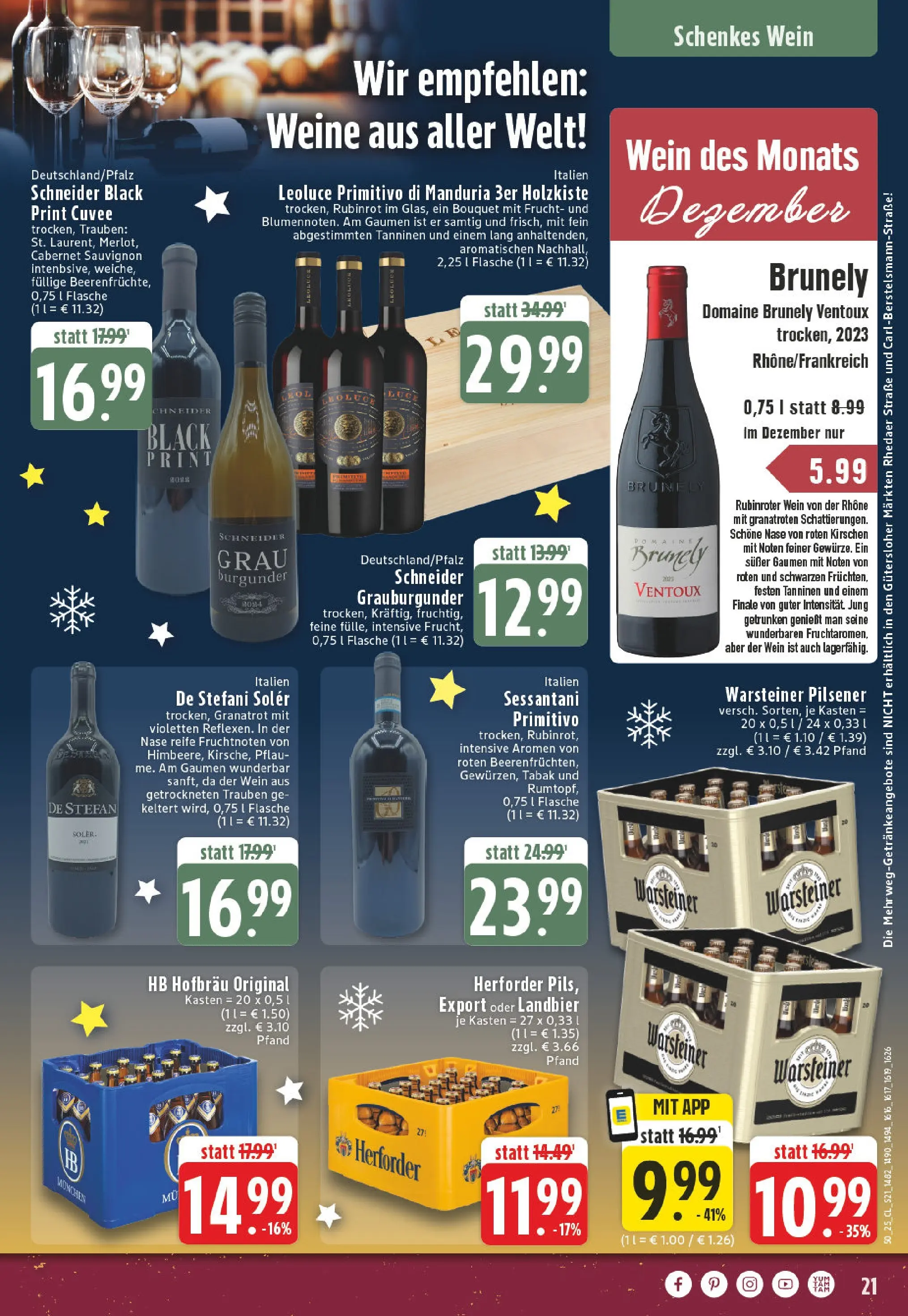 Edeka prospekt Harsewinkel	 (ab 07.12.2025) » Angebote Online | Seite: 21