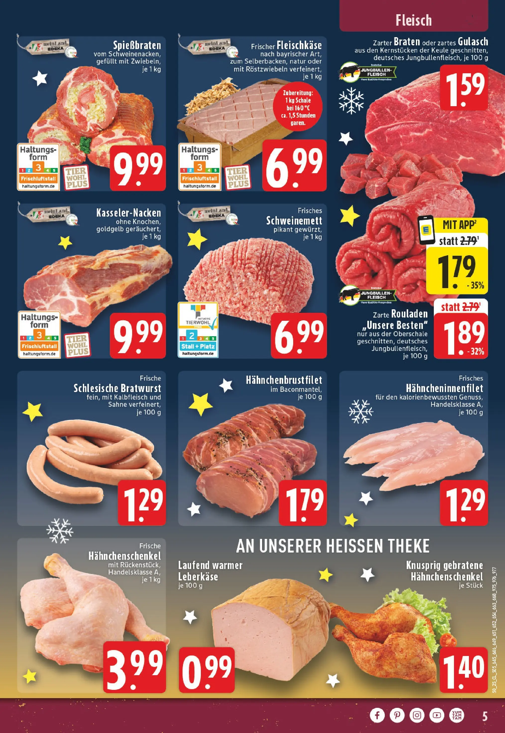 Edeka prospekt Duisburg Homberg-Hochheide	 (ab 07.12.2025) » Angebote Online | Seite: 5 | Produkte: Hahnchenschenkel, Bratwurst, Gulasch, Sahne