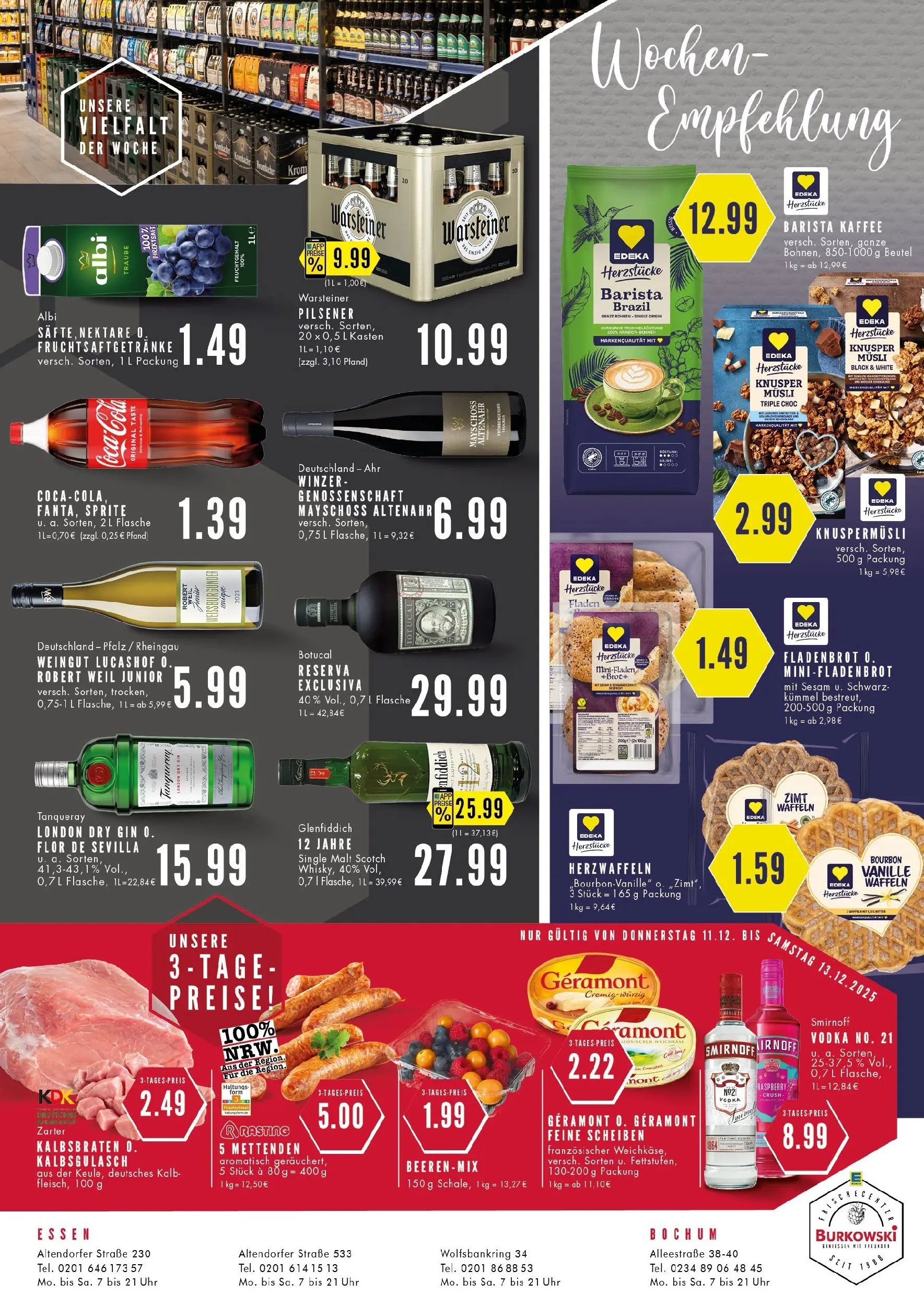 Edeka prospekt Essen	 (ab 08.12.2025) » Angebote Online | Seite: 8 | Produkte: Whisky, Sprite, Rum, Gin