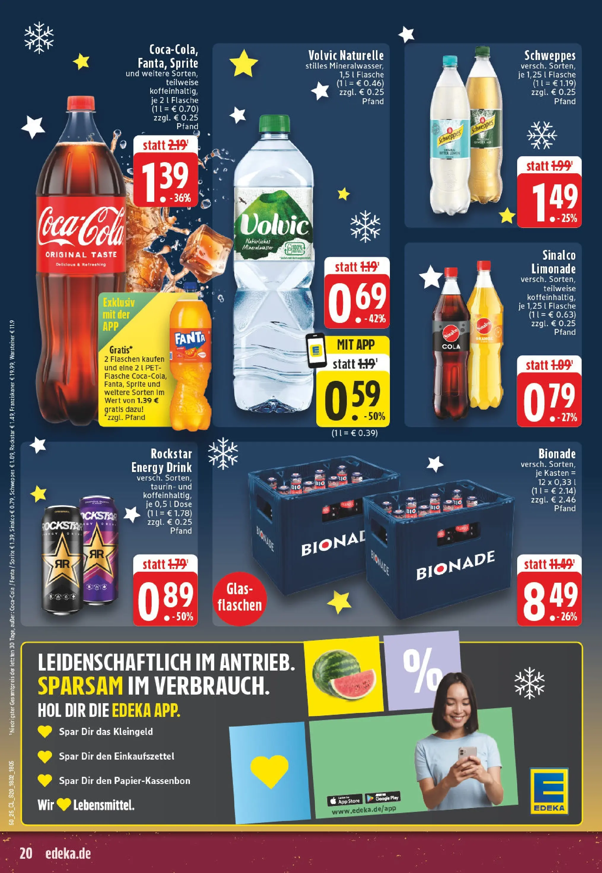Edeka prospekt Witten-Bommern	 (ab 07.12.2025) » Angebote Online | Seite: 20 | Produkte: Fanta, Sprite, Rockstar, Bionade