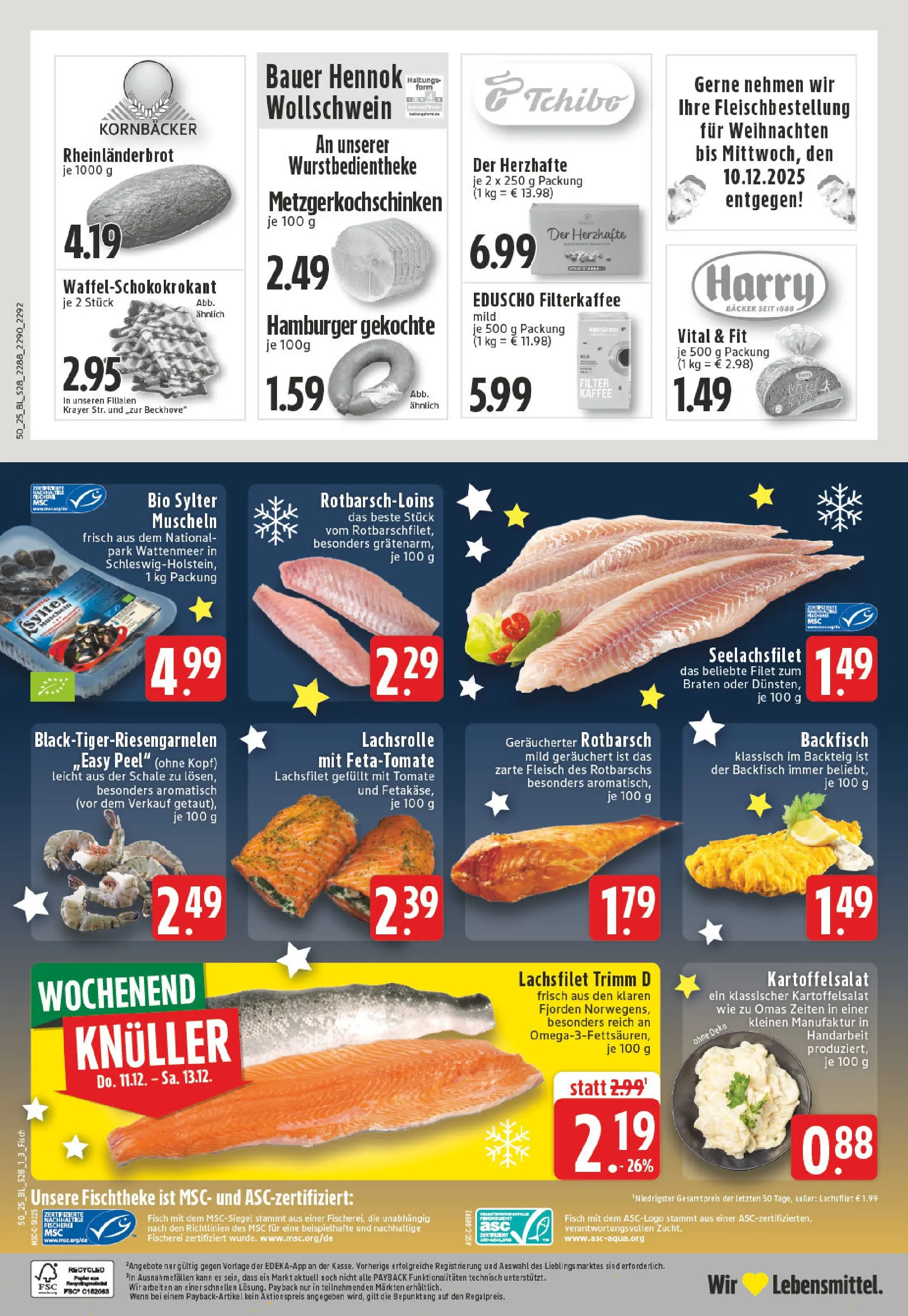 Edeka prospekt Essen	 (ab 07.12.2025) » Angebote Online | Seite: 30 | Produkte: Kaffee, Fisch, Fleisch, Eduscho