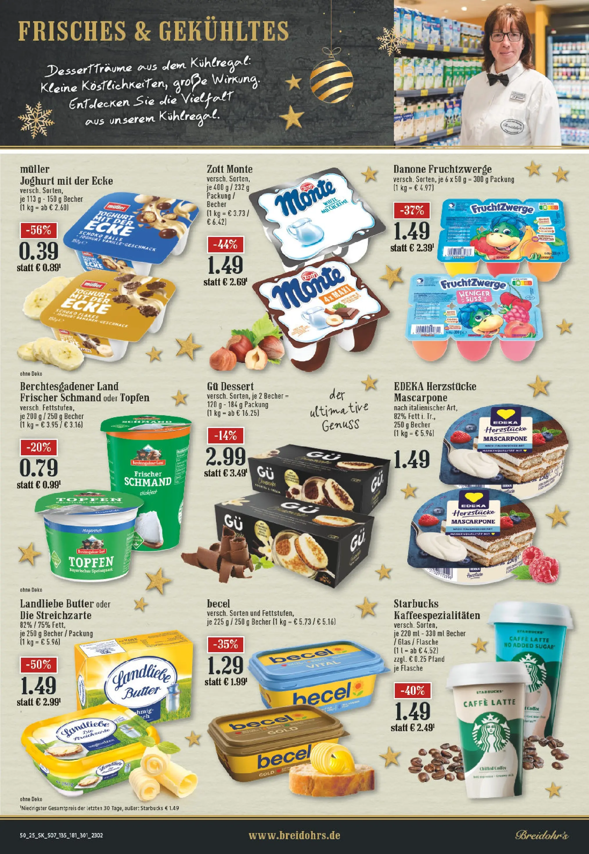 Edeka prospekt Bergisch Gladbach	 (ab 07.12.2025) » Angebote Online | Seite: 7 | Produkte: Butter, Landliebe butter, Starbucks, Bananen