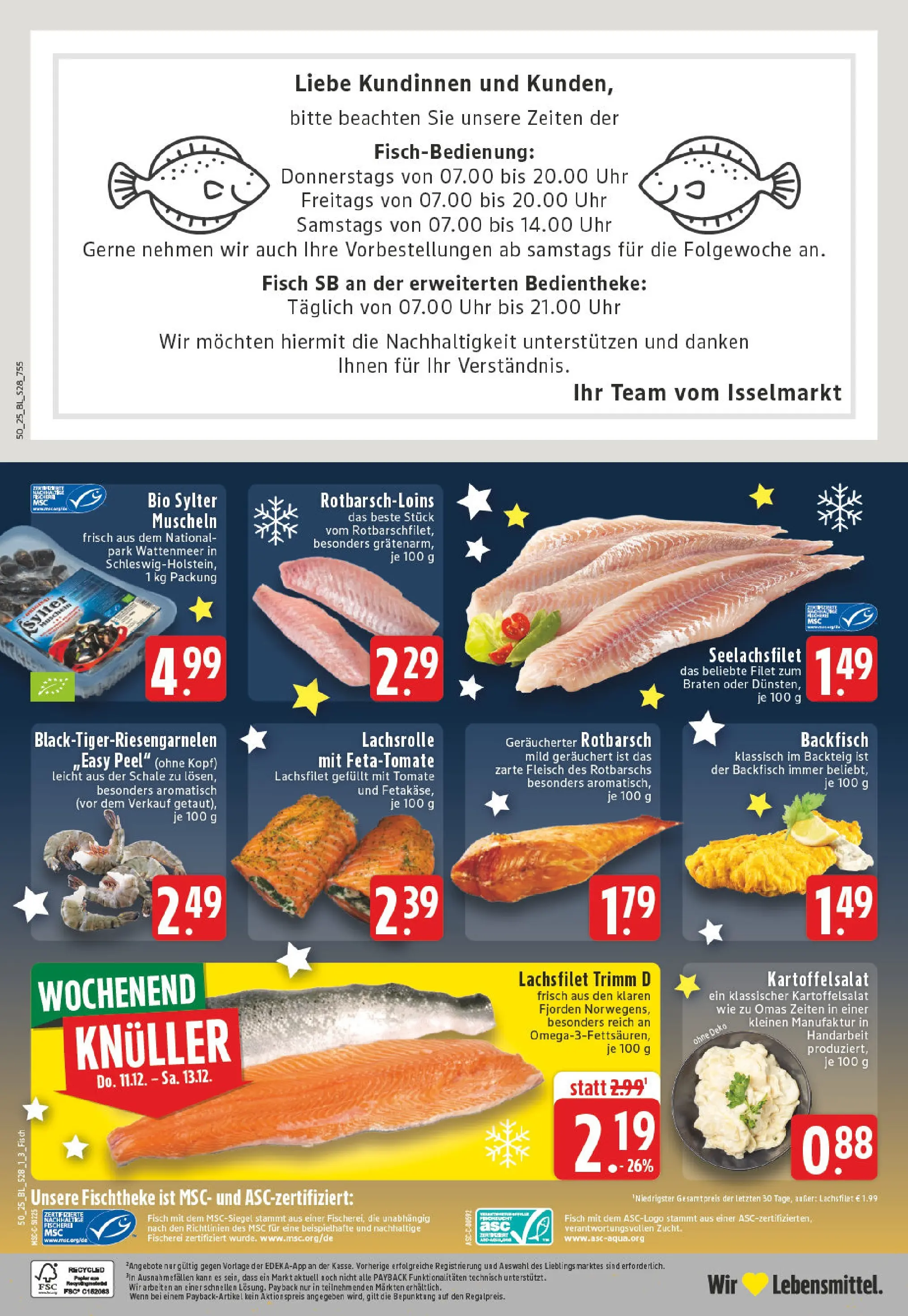 Edeka prospekt Fröndenberg	 (ab 07.12.2025) » Angebote Online | Seite: 30 | Produkte: Fisch, Fleisch, Uhr