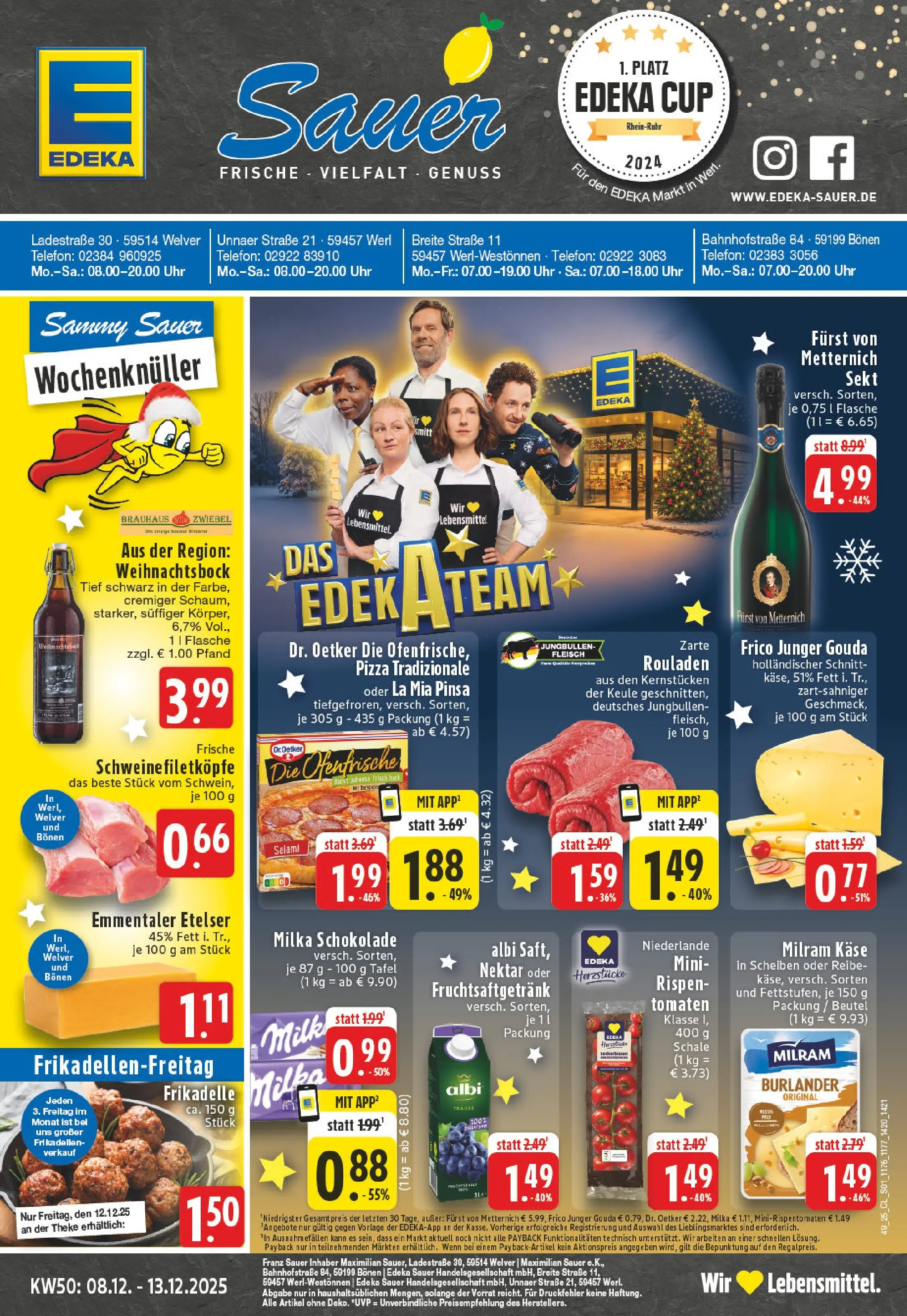 Edeka prospekt Werl	 (ab 07.12.2025) » Angebote Online | Seite: 1 | Produkte: Milka schokolade, Sekt, Milka, Milram