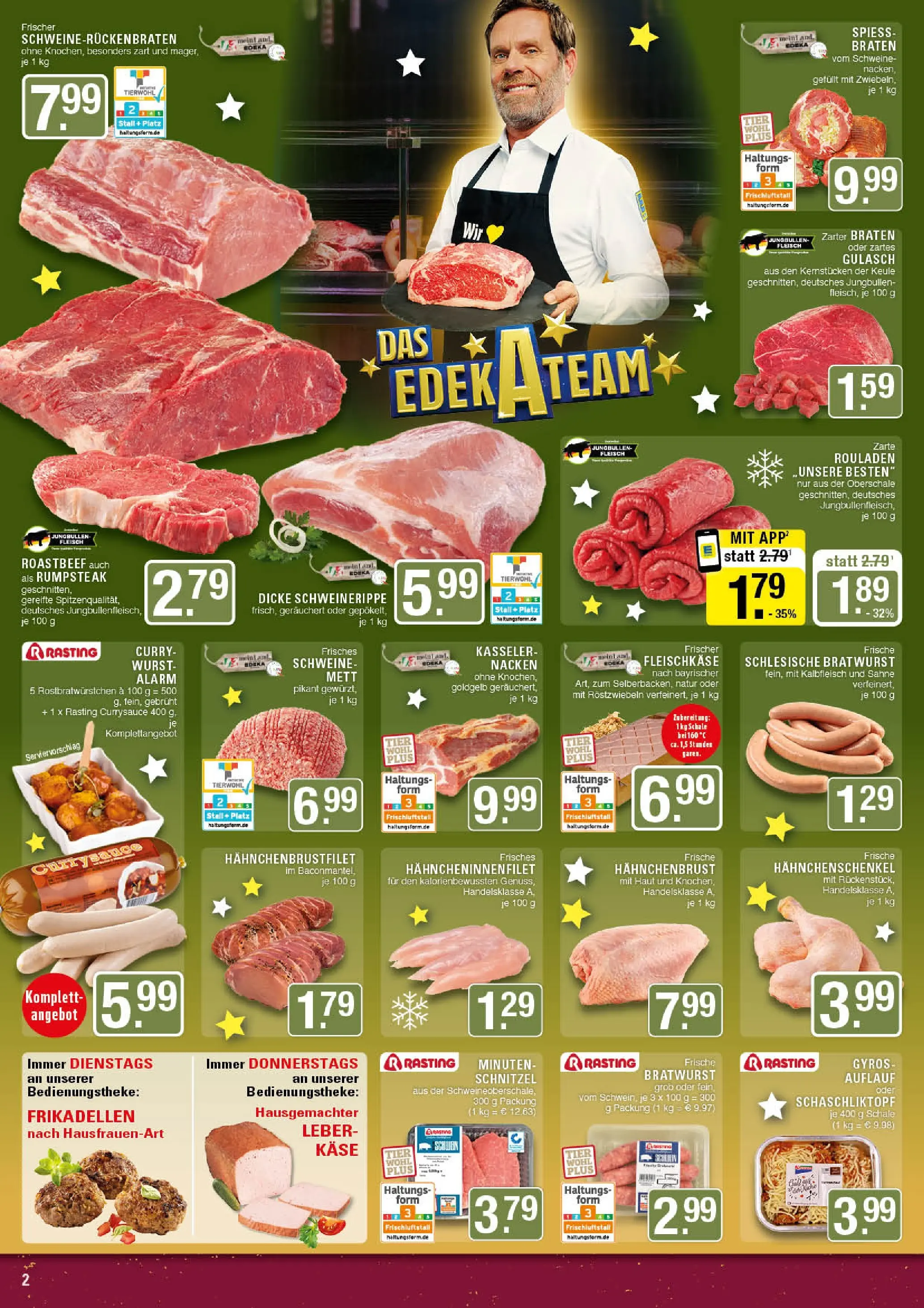 Edeka prospekt Marl	 (ab 07.12.2025) » Angebote Online | Seite: 2 | Produkte: Käse, Gyros, Hahnchenbrust, Leberkase